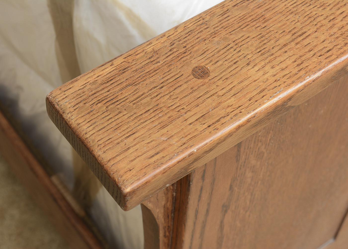 Mission Style Oak Queen Bed Frame