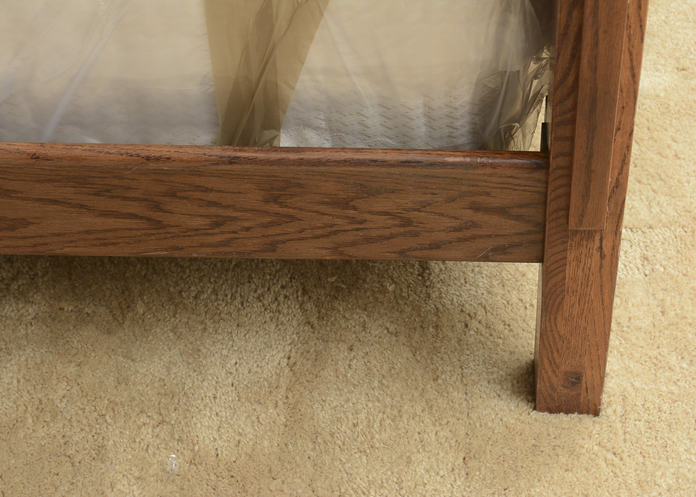 Mission Style Oak Queen Bed Frame