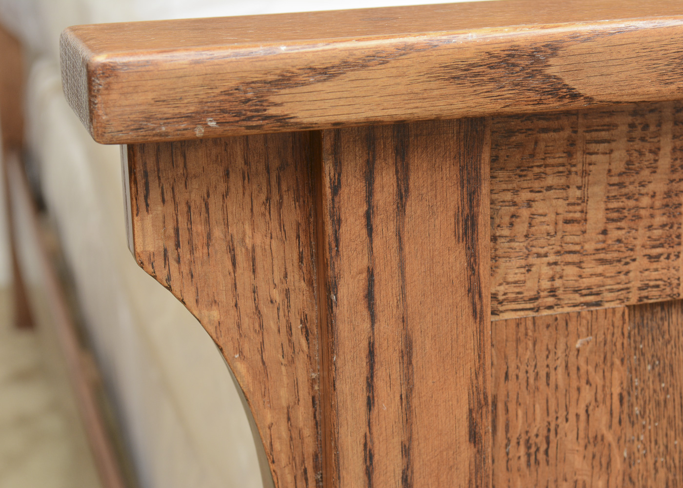 Mission Style Oak Queen Bed Frame