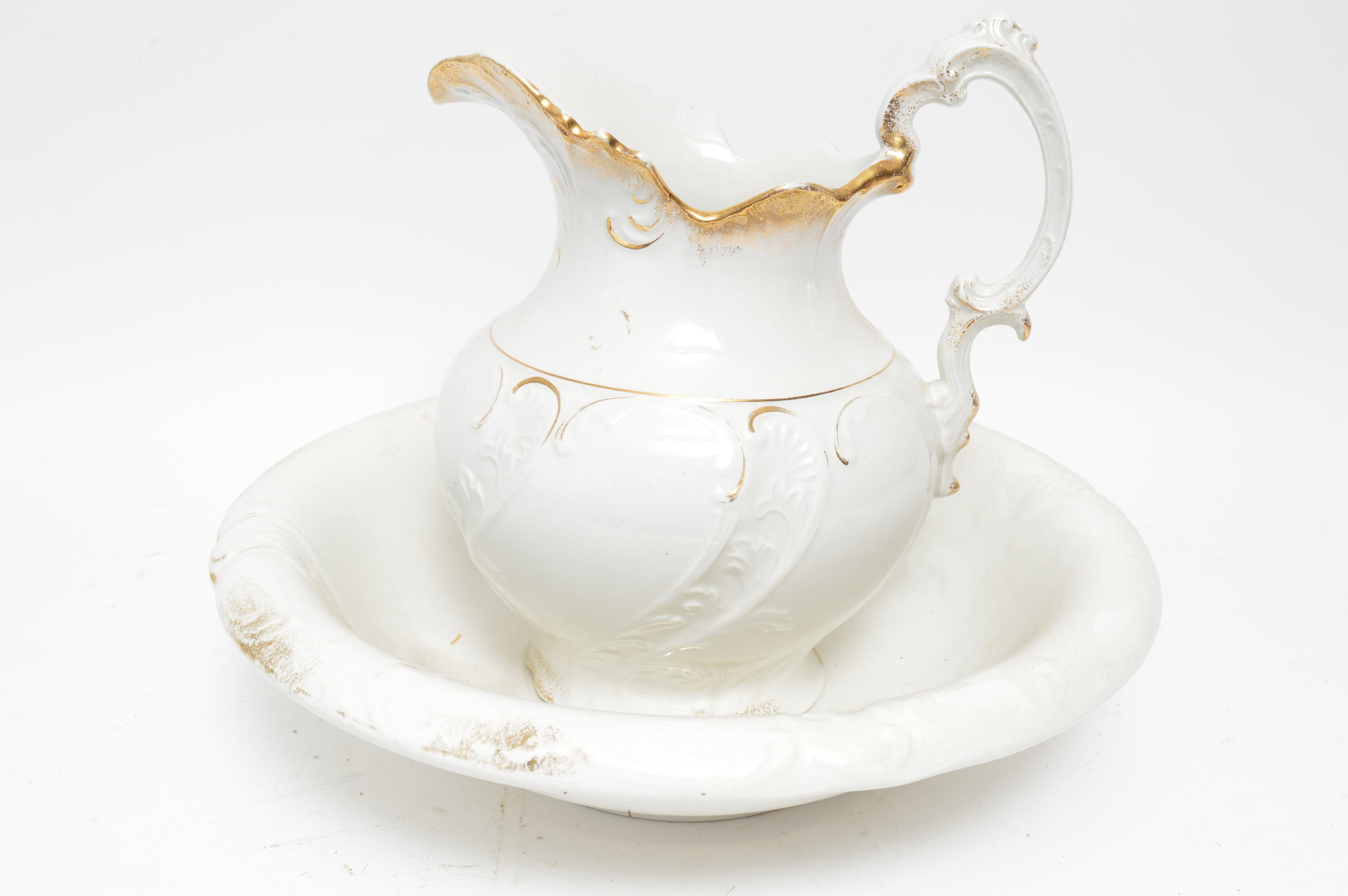 Vintage Mellor & Co. Stoneware Basin Set With Assorted Stoneware