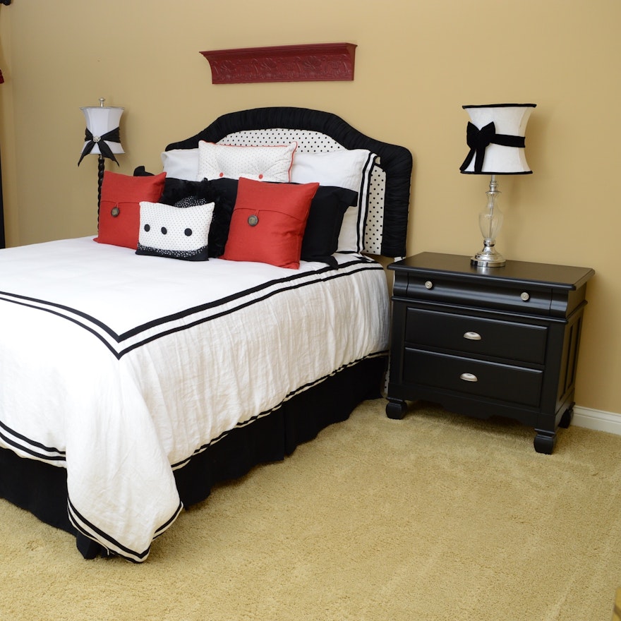 Queen Size Bed Room Collection with Ethan Allen Linen Duvet