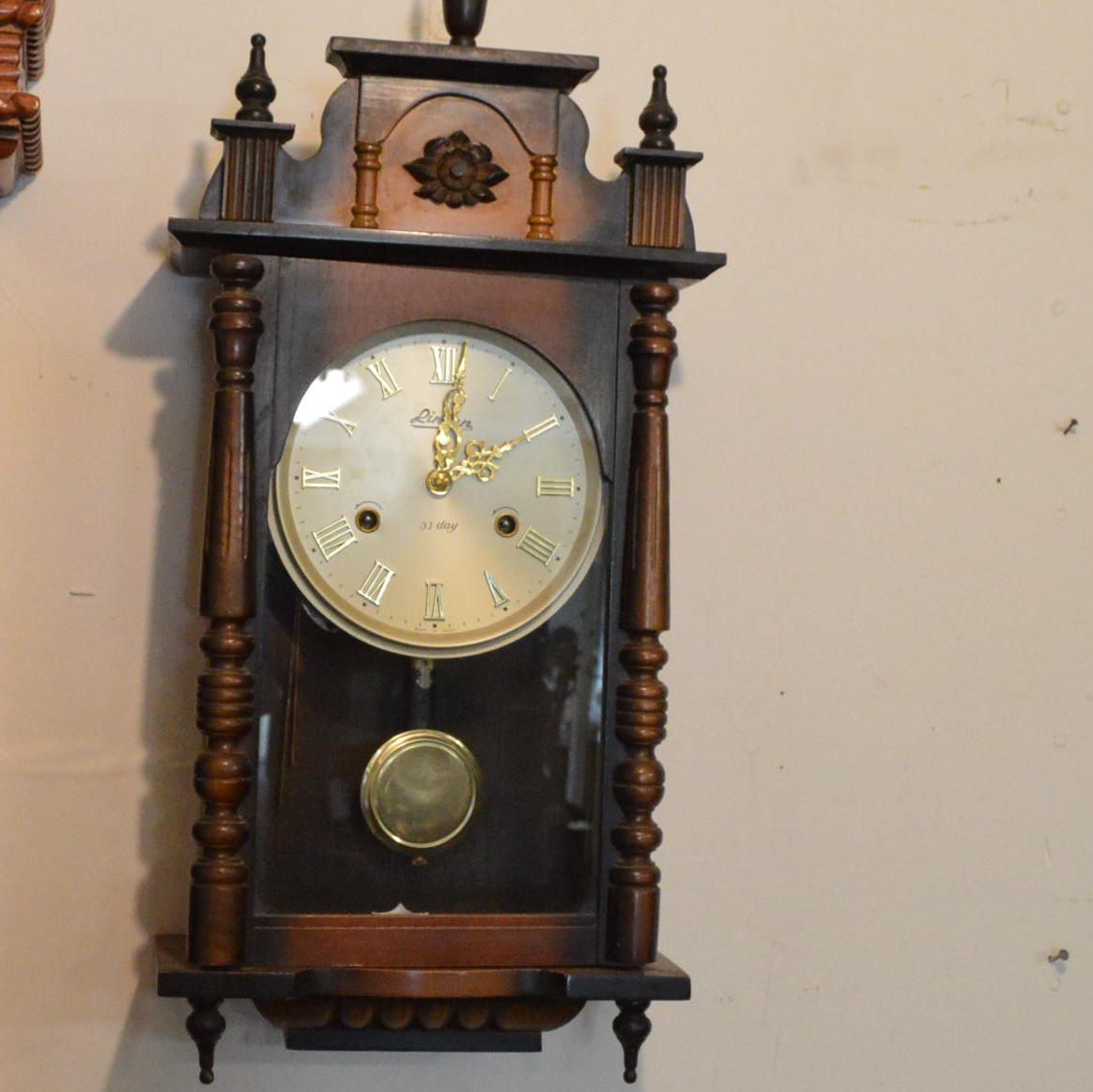 Linden 31Day Wall Clock in Wood Veneer Case EBTH