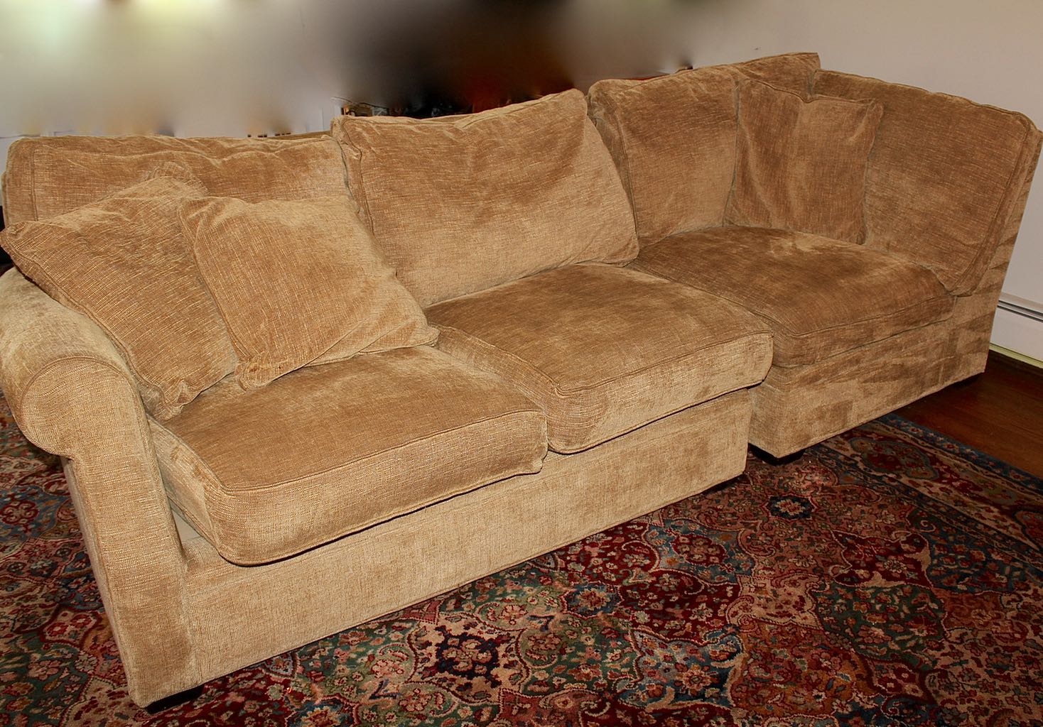 Arhaus Camden Four-Piece Sectional Sofa with Chaise Lounger