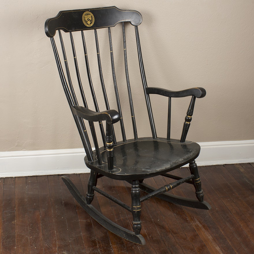 "University of Pennsylvania" Hitchcock Style Wooden Rocking Chair