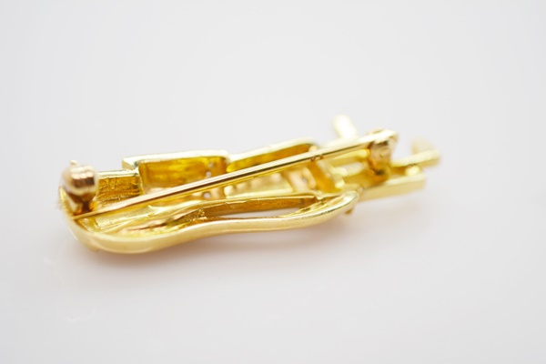 Adrian 14K Yellow Gold Diamond Golf Brooch