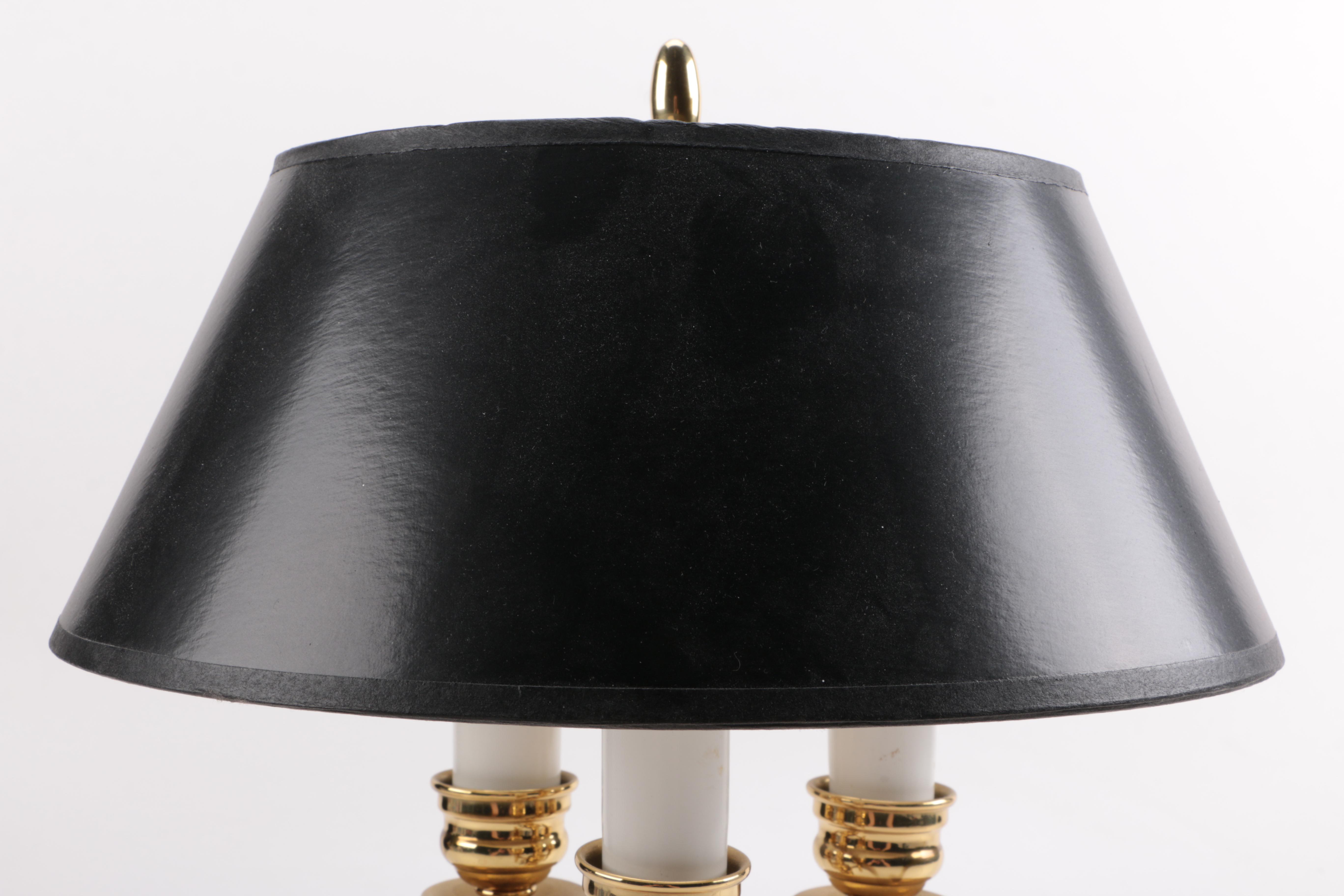 Brass Lamp Black Shade