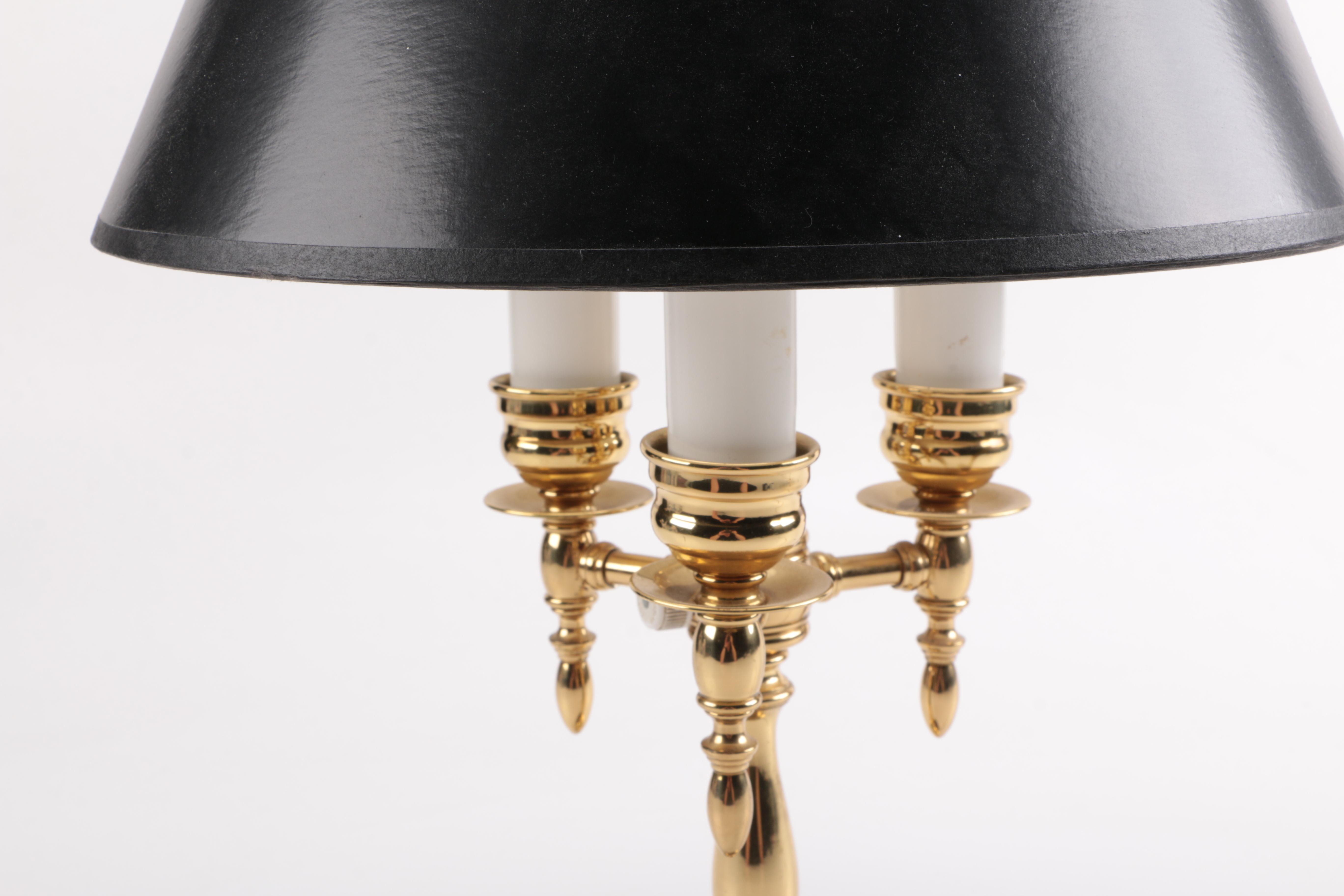 Brass Lamp Black Shade