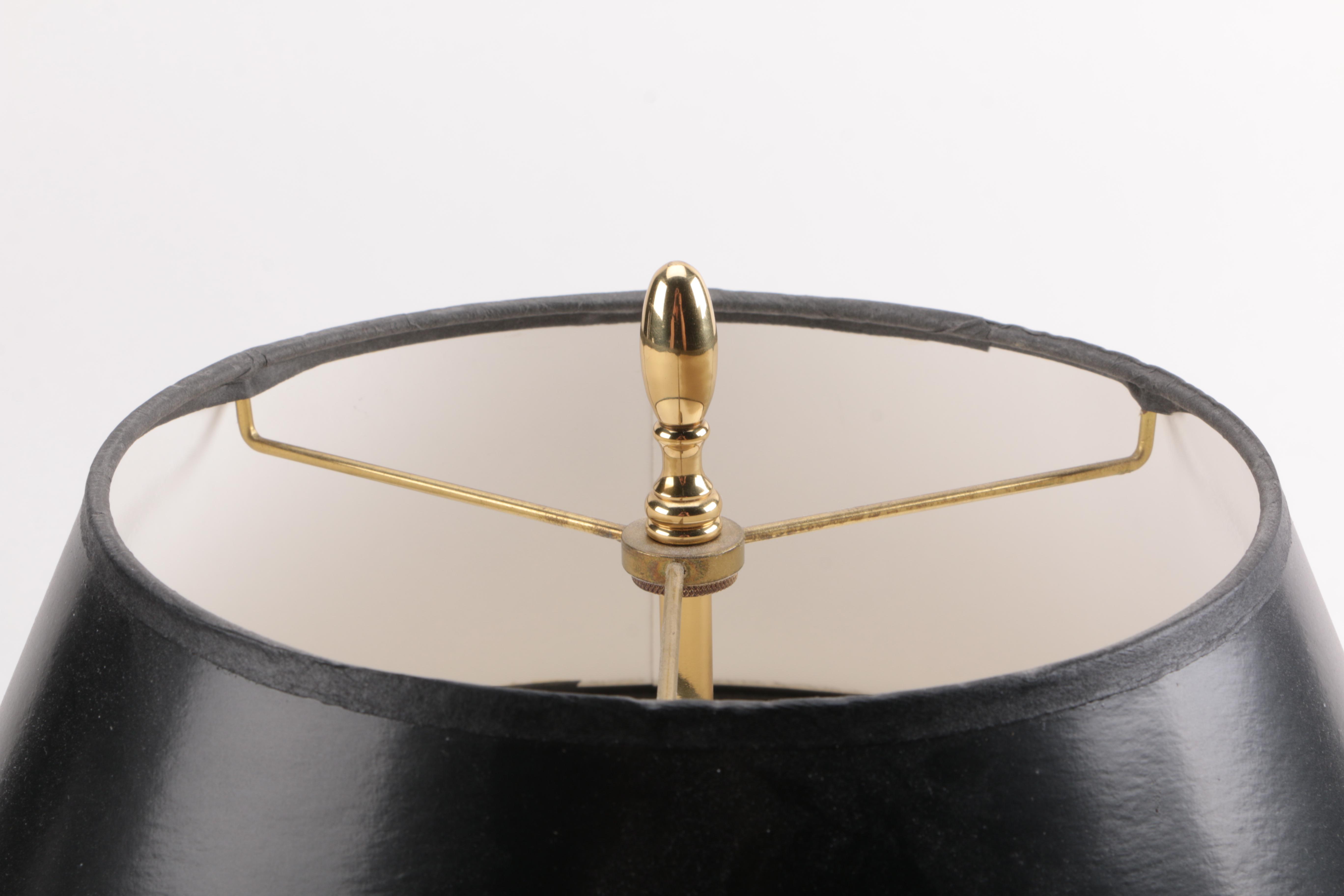 Brass Lamp Black Shade
