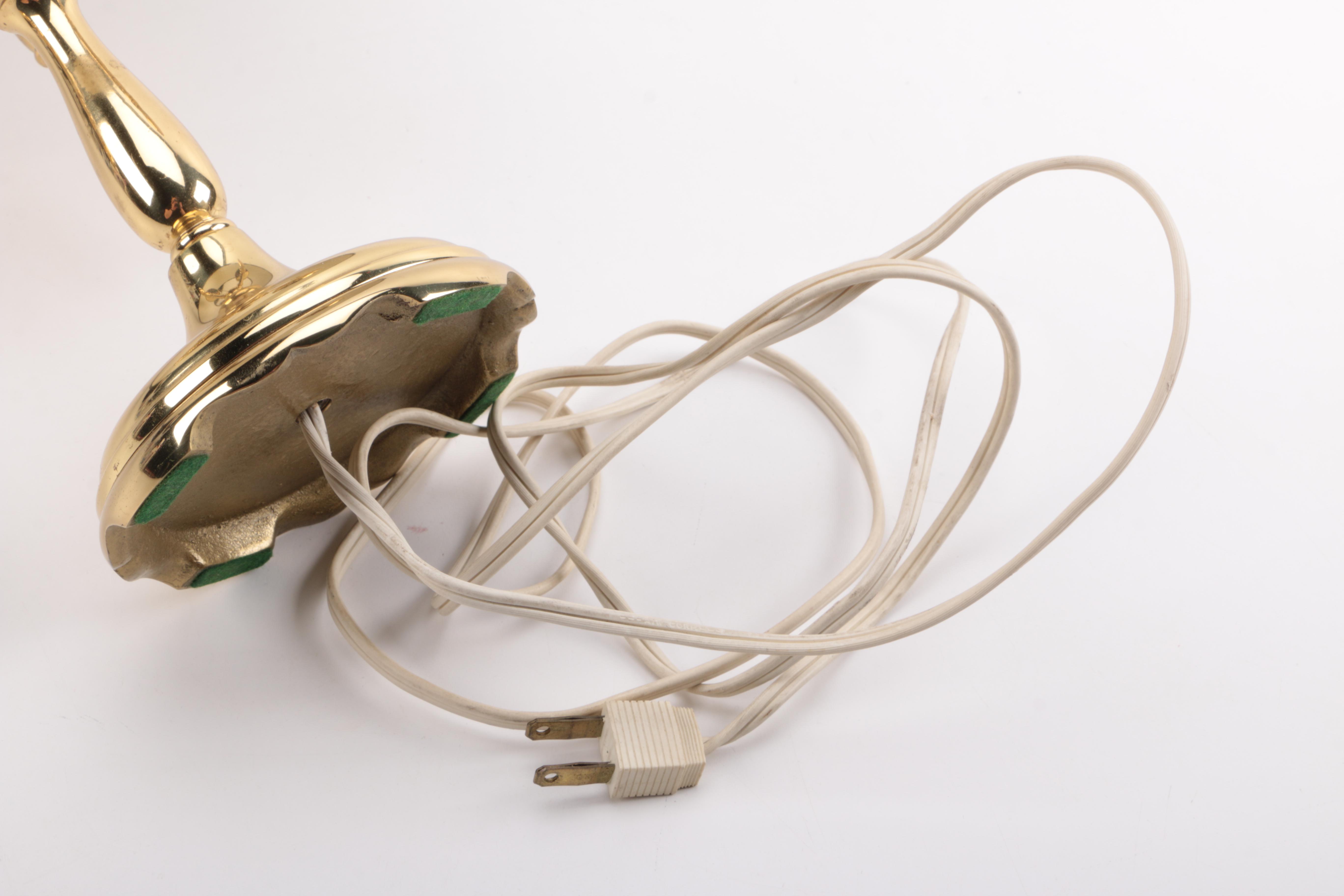 Brass Lamp Black Shade