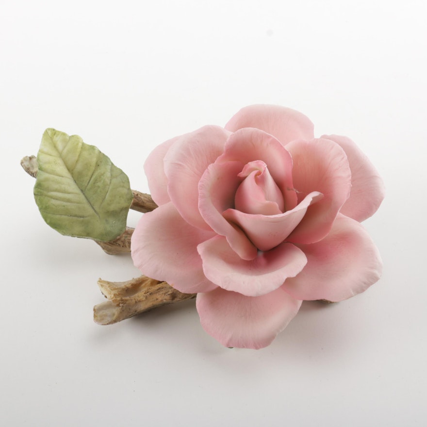 Capodimonte Napoleon Porcelain Pink Rose