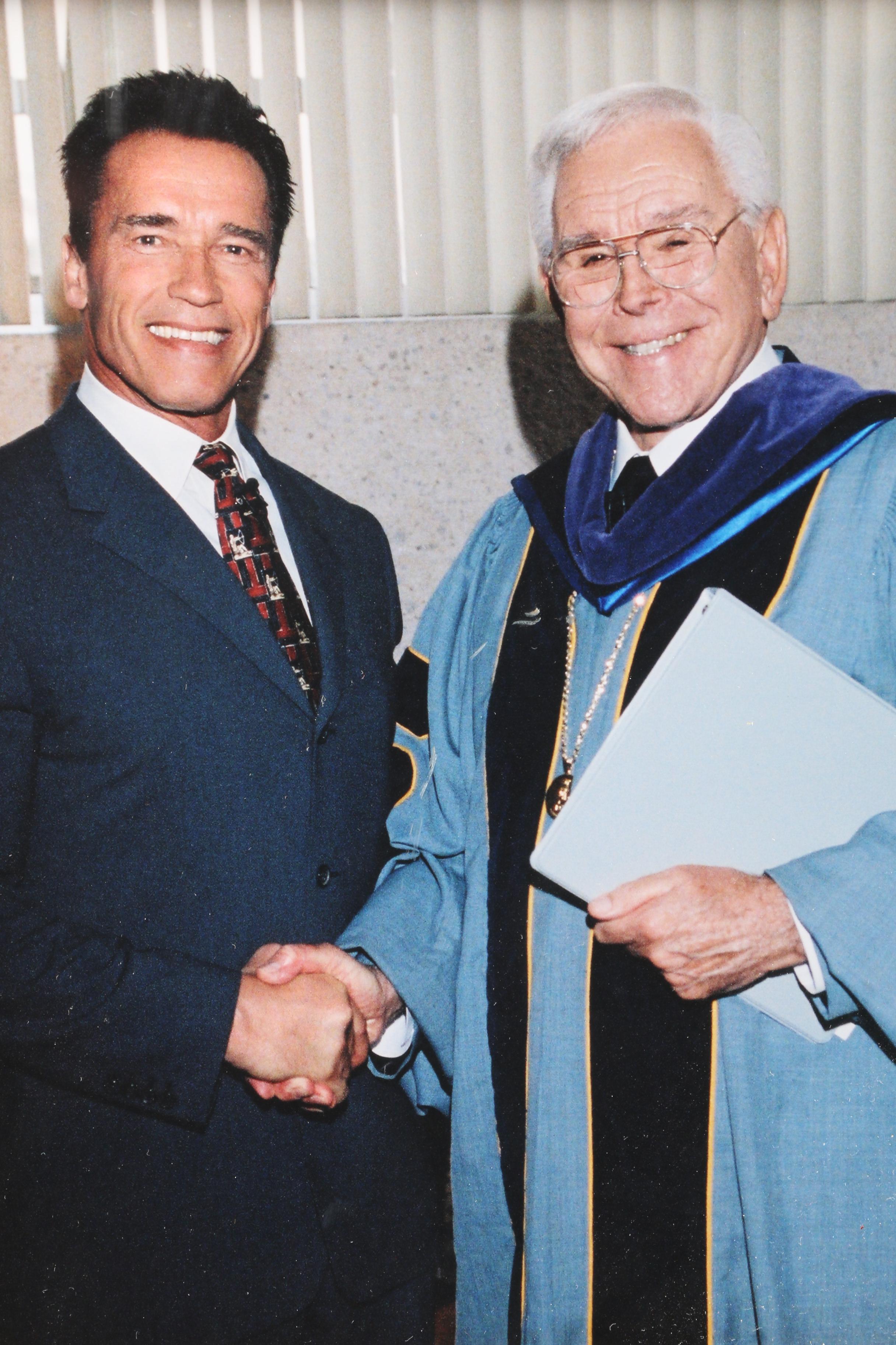 Color Photographic Print of Arnold Schwarzenegger and Robert Schuller