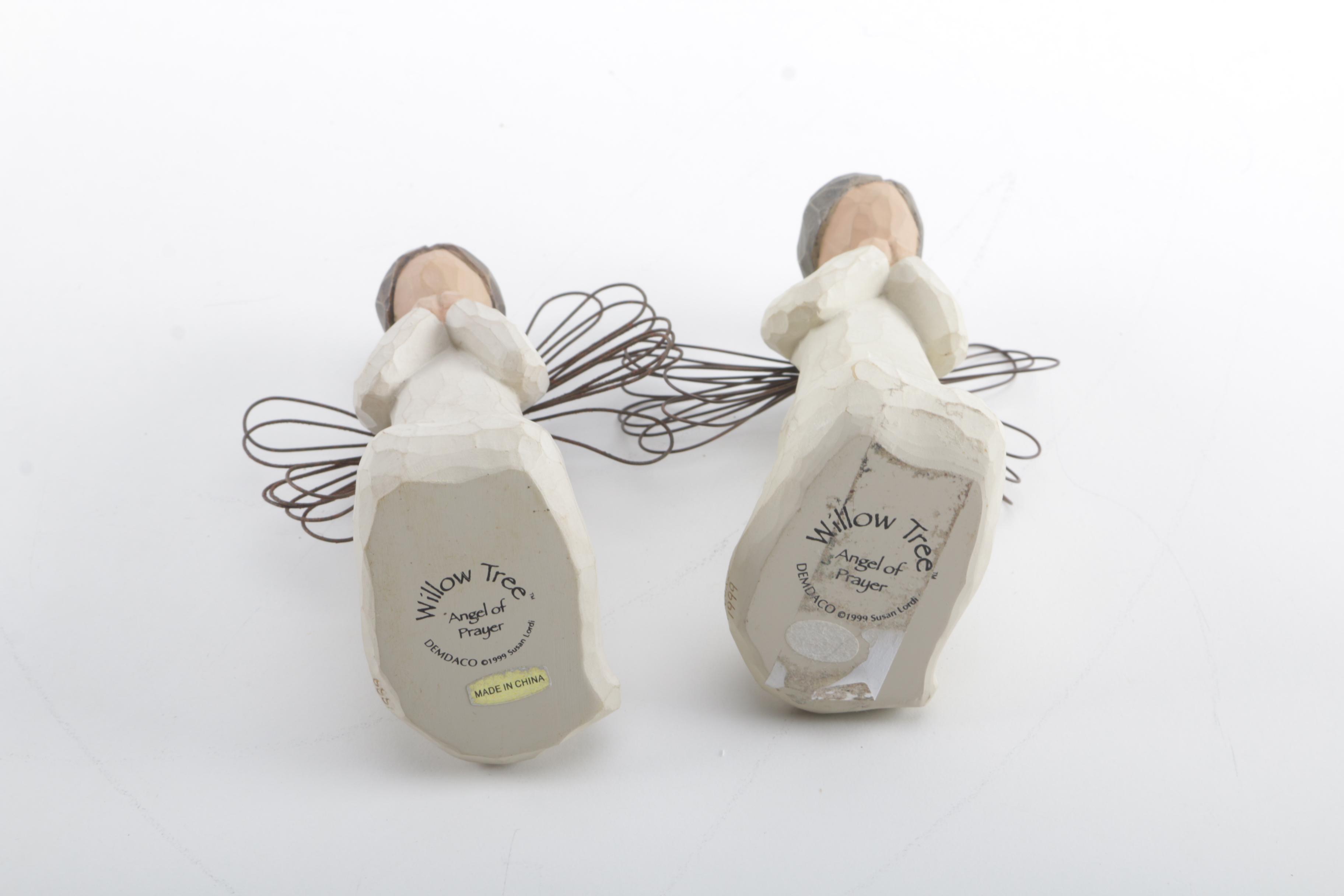 Willow Tree "Angel of Prayer" and "Grateful" Figurines