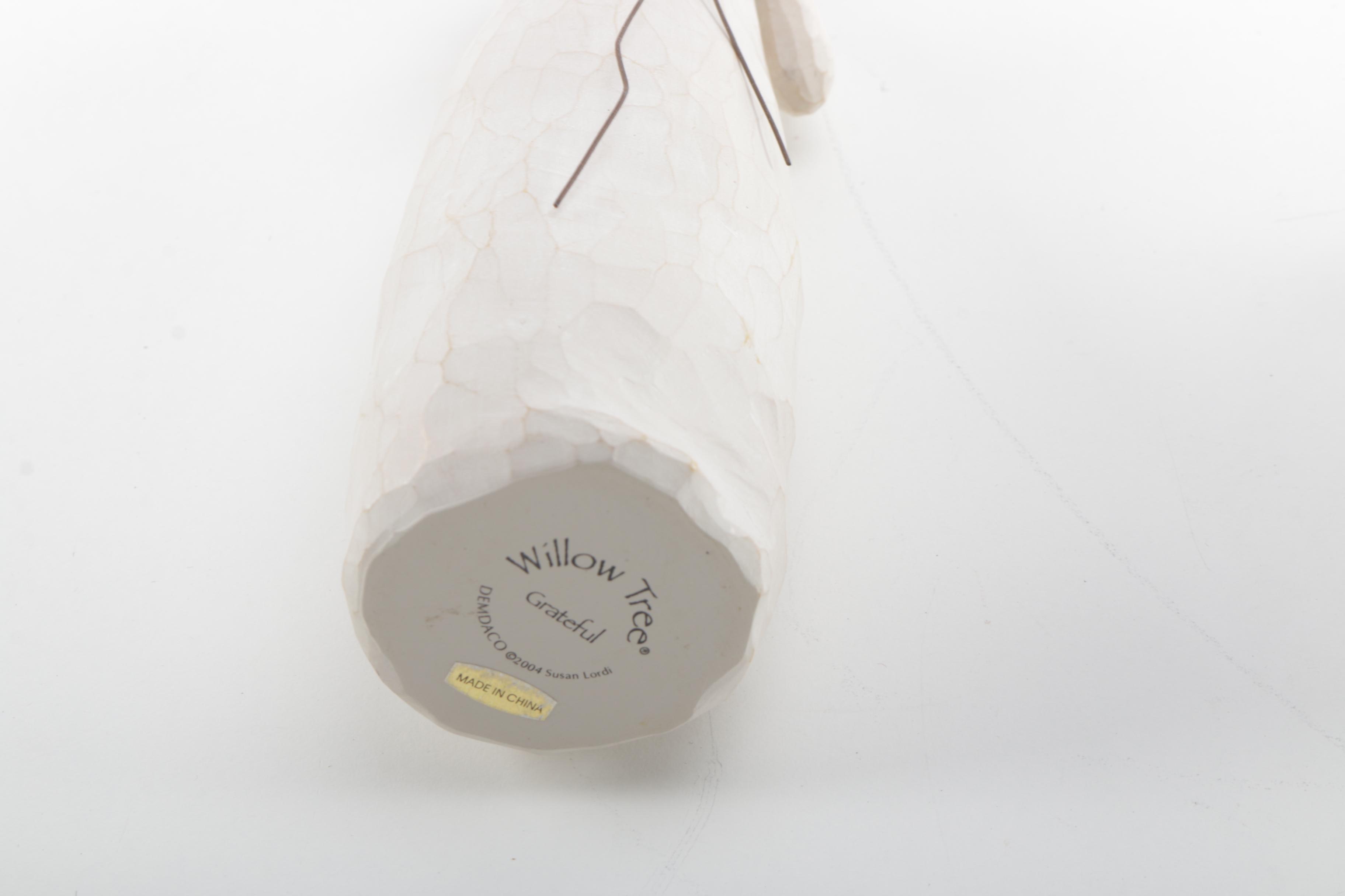 Willow Tree "Angel of Prayer" and "Grateful" Figurines