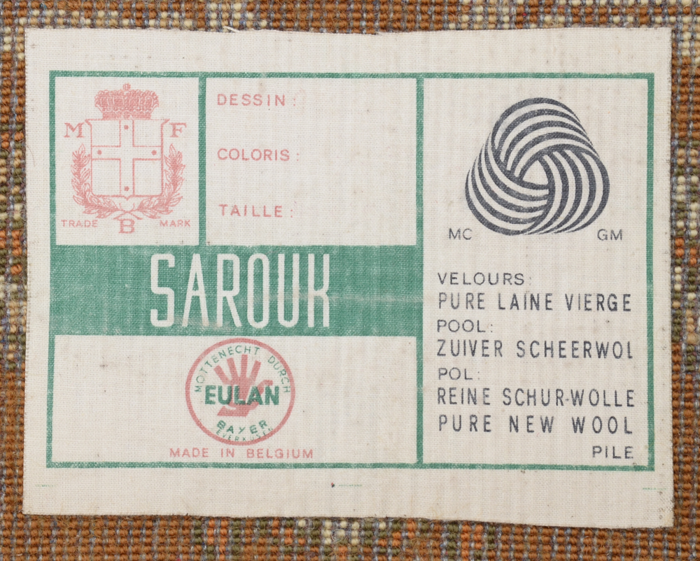 Persian Style Wool Sarouk Power Loomed Mat