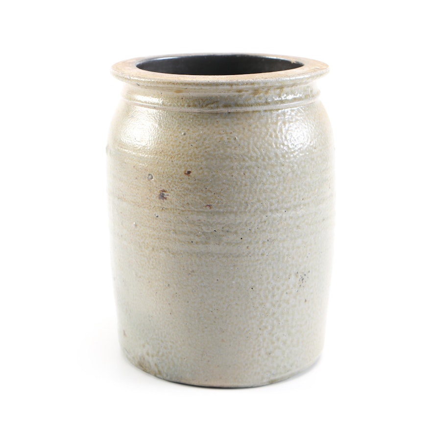 Vintage Salt Glazed Stoneware Crock