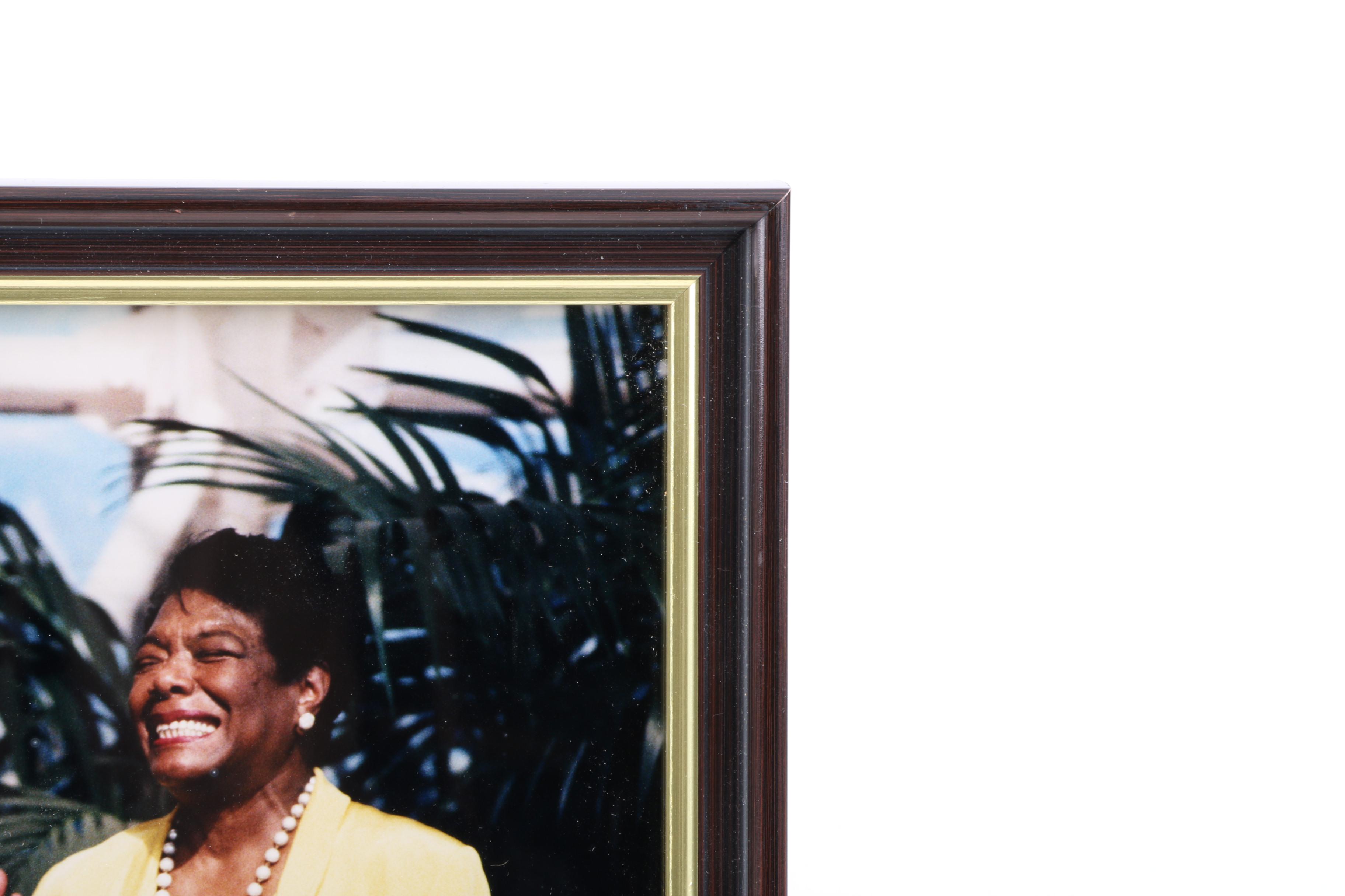 Signed 1998 Colored Photograph of Maya Angelou