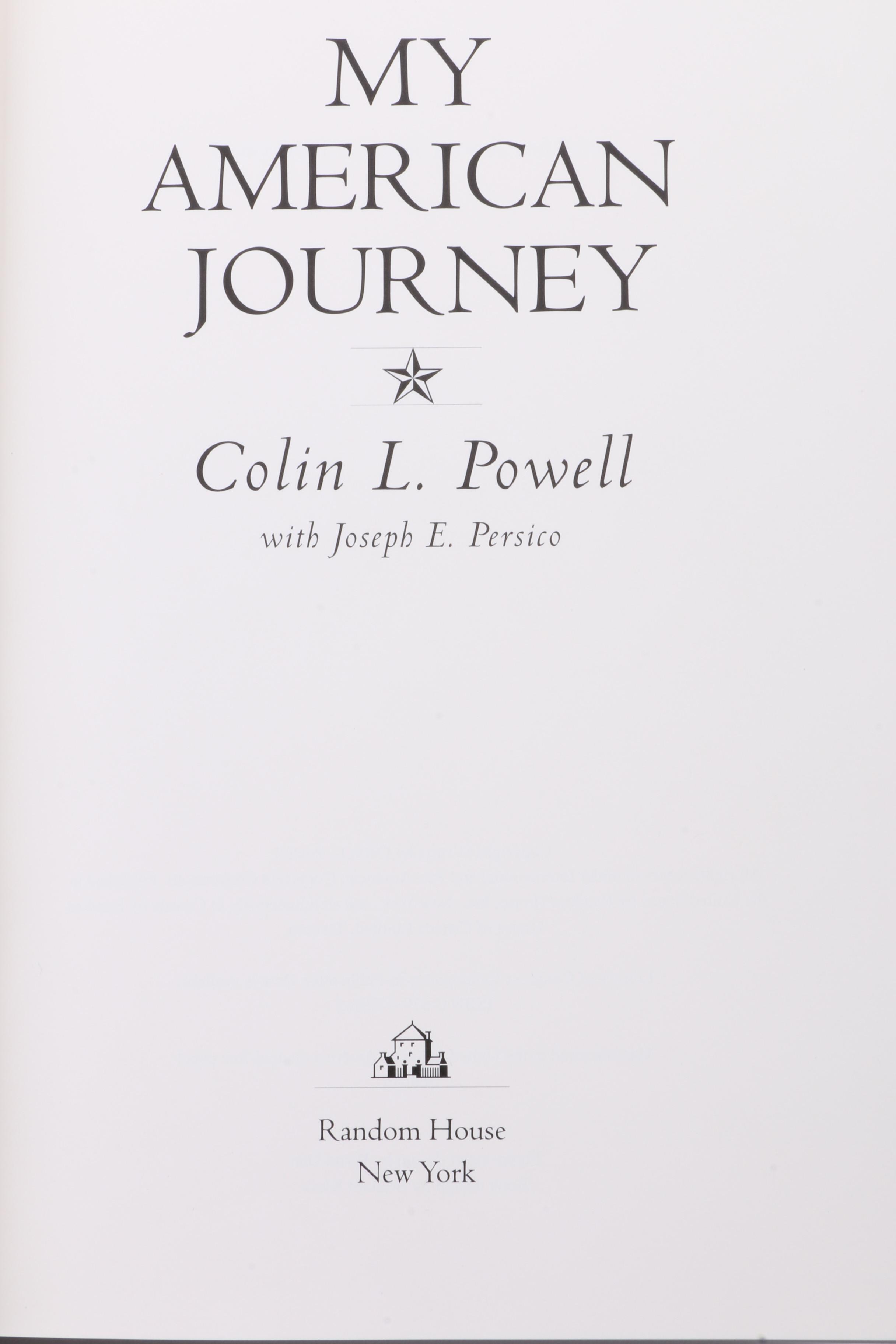 Signed 1995 Book "My American Journey" by Colin Powell