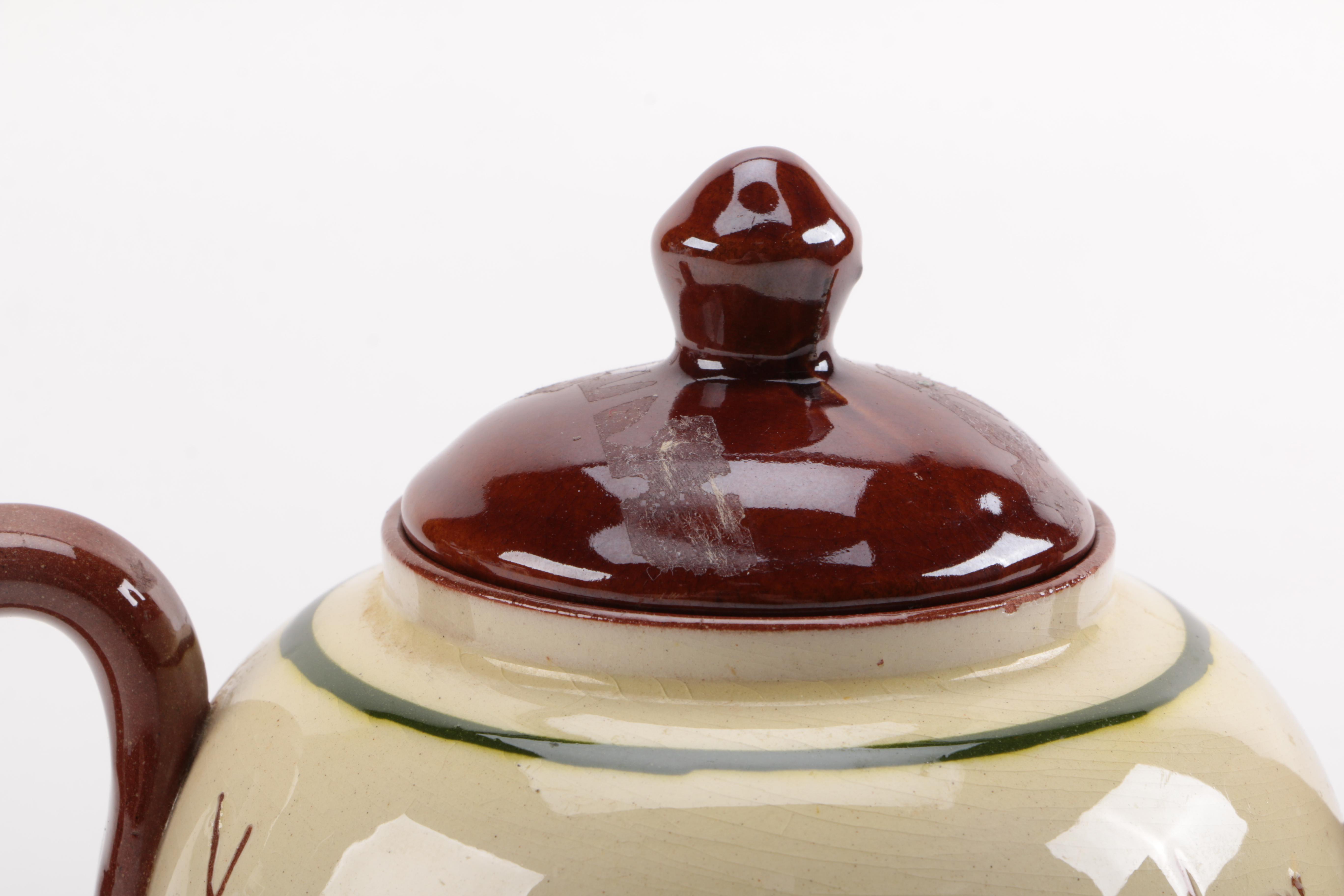 Vintage Hand-Painted English Devon Torquay Teapot