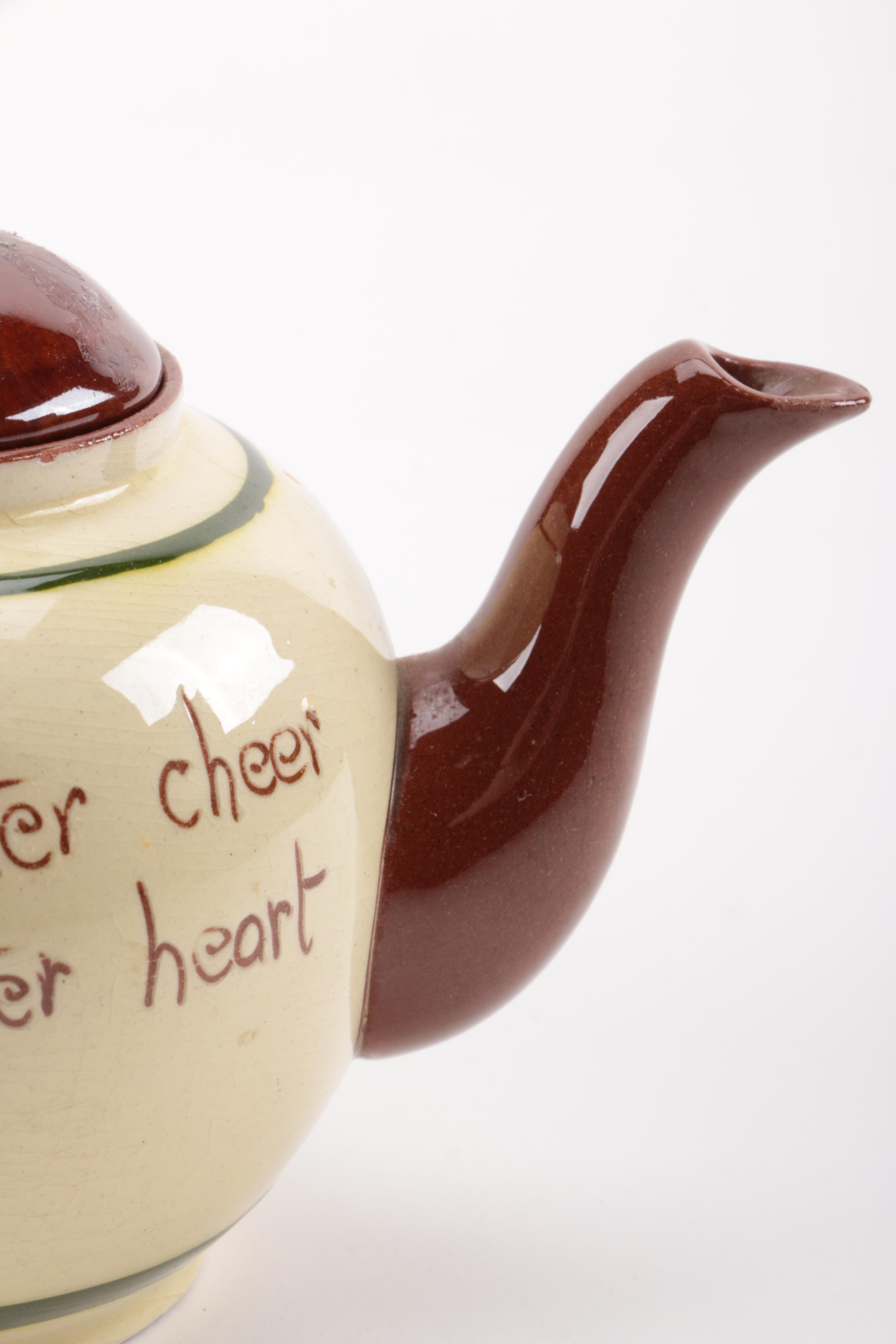 Vintage Hand-Painted English Devon Torquay Teapot