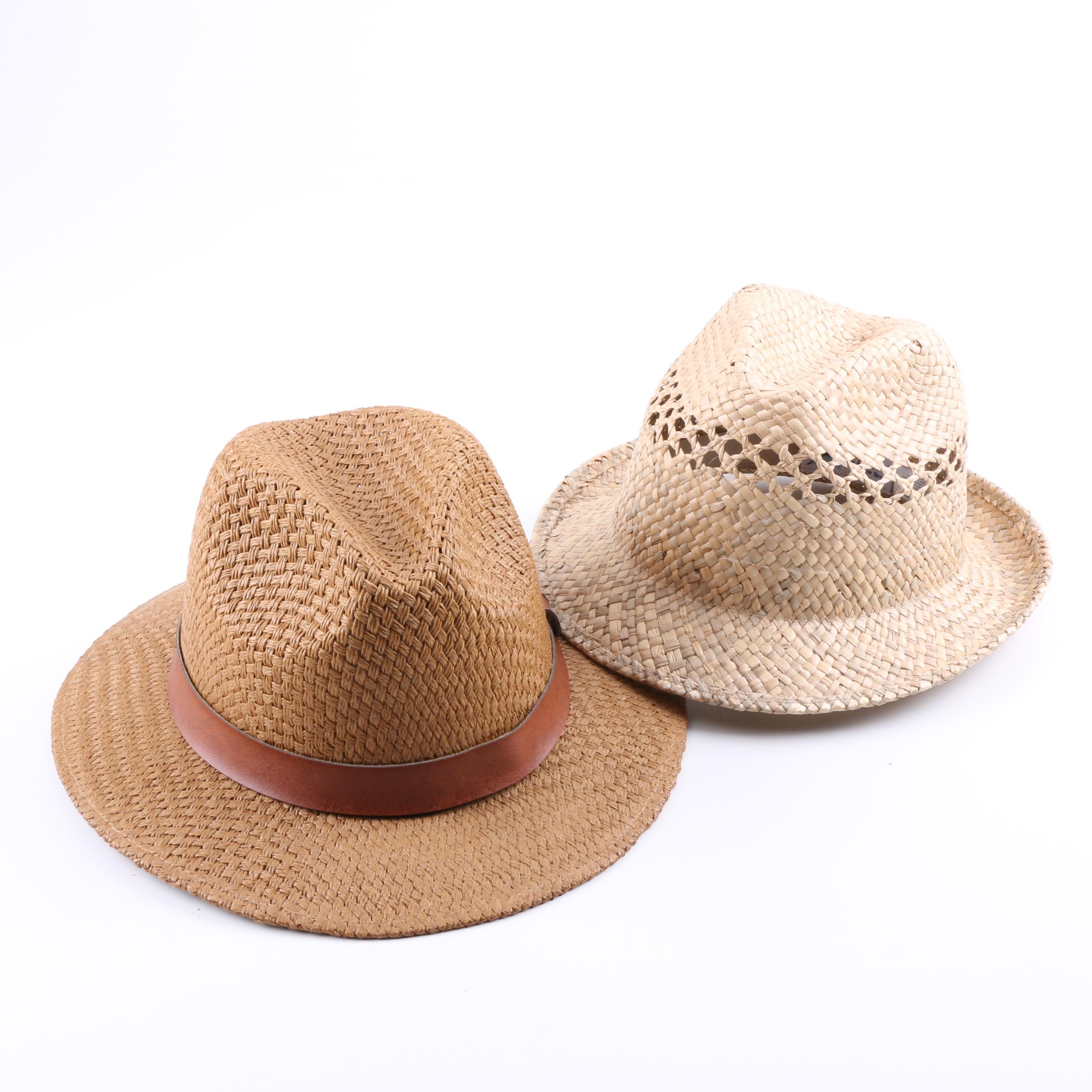 Men's Woven Straw Fedoras