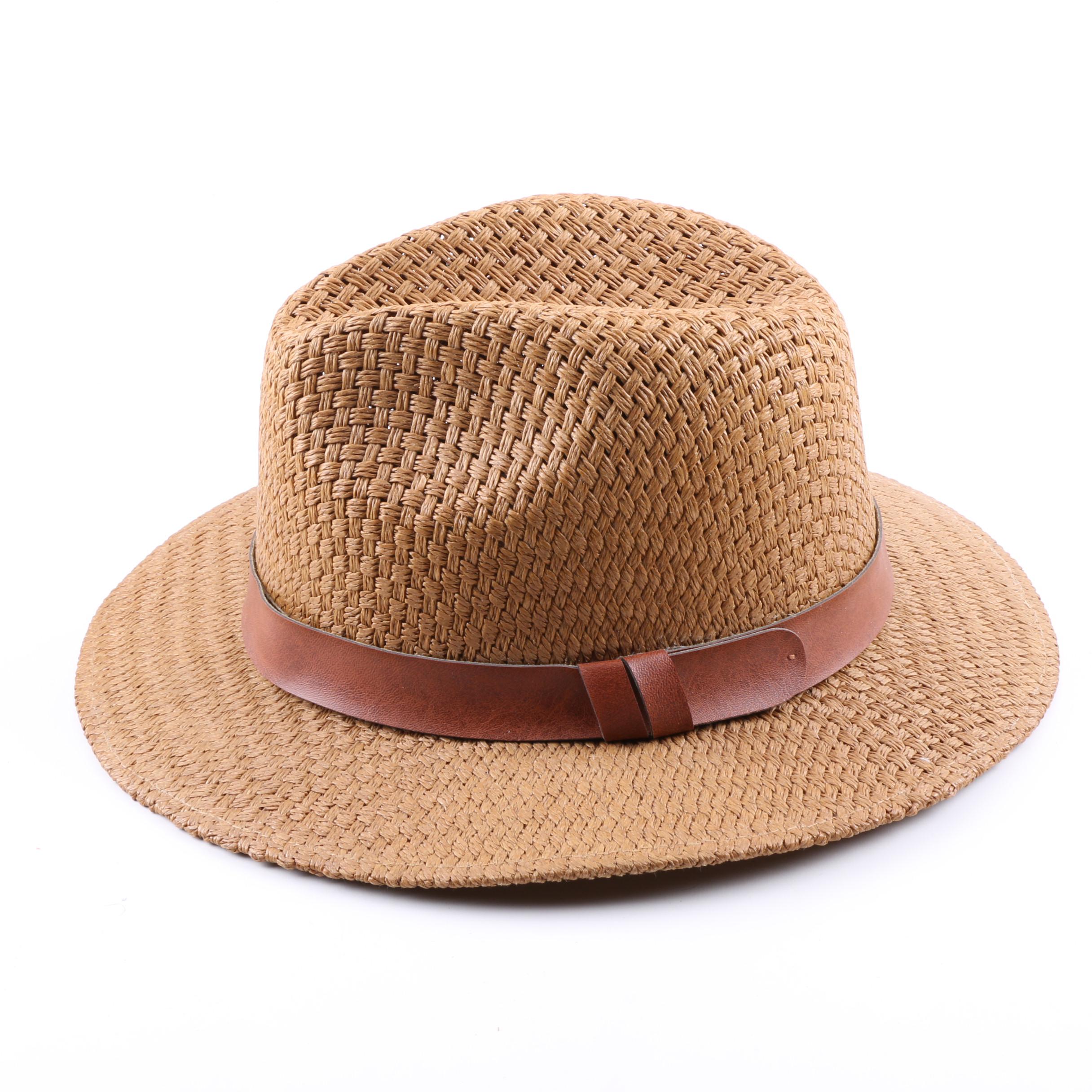 Men's Woven Straw Fedoras