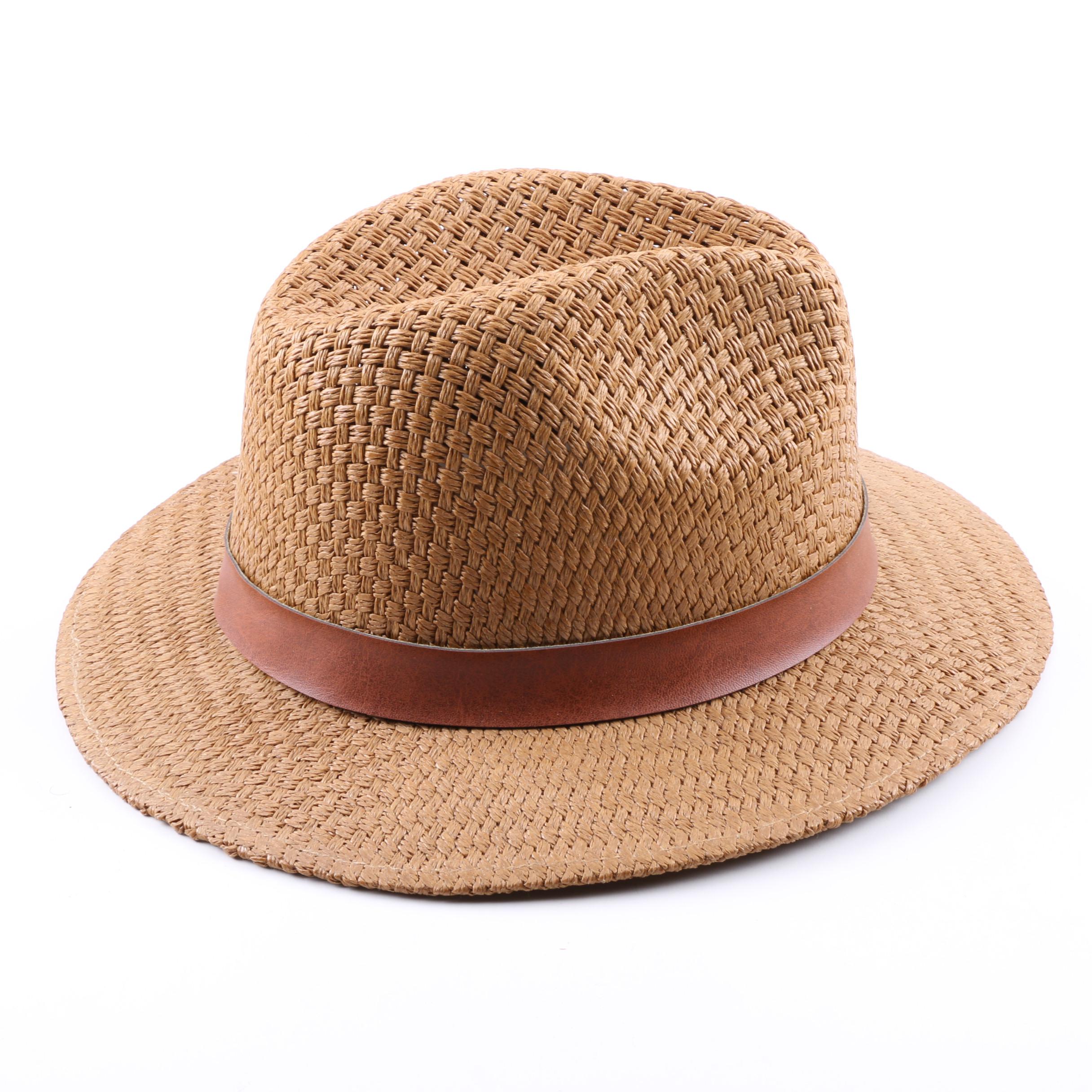 Men's Woven Straw Fedoras