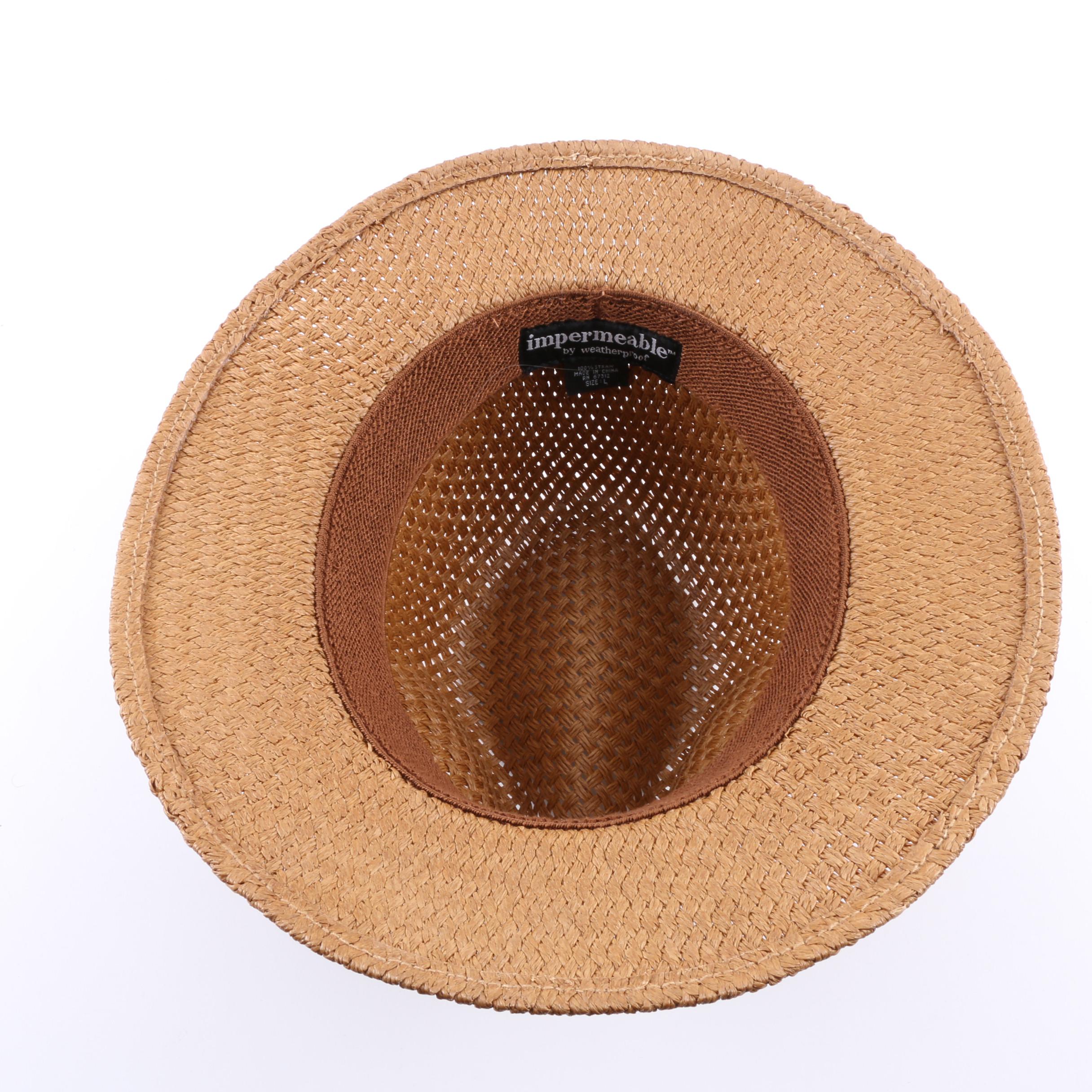 Men's Woven Straw Fedoras