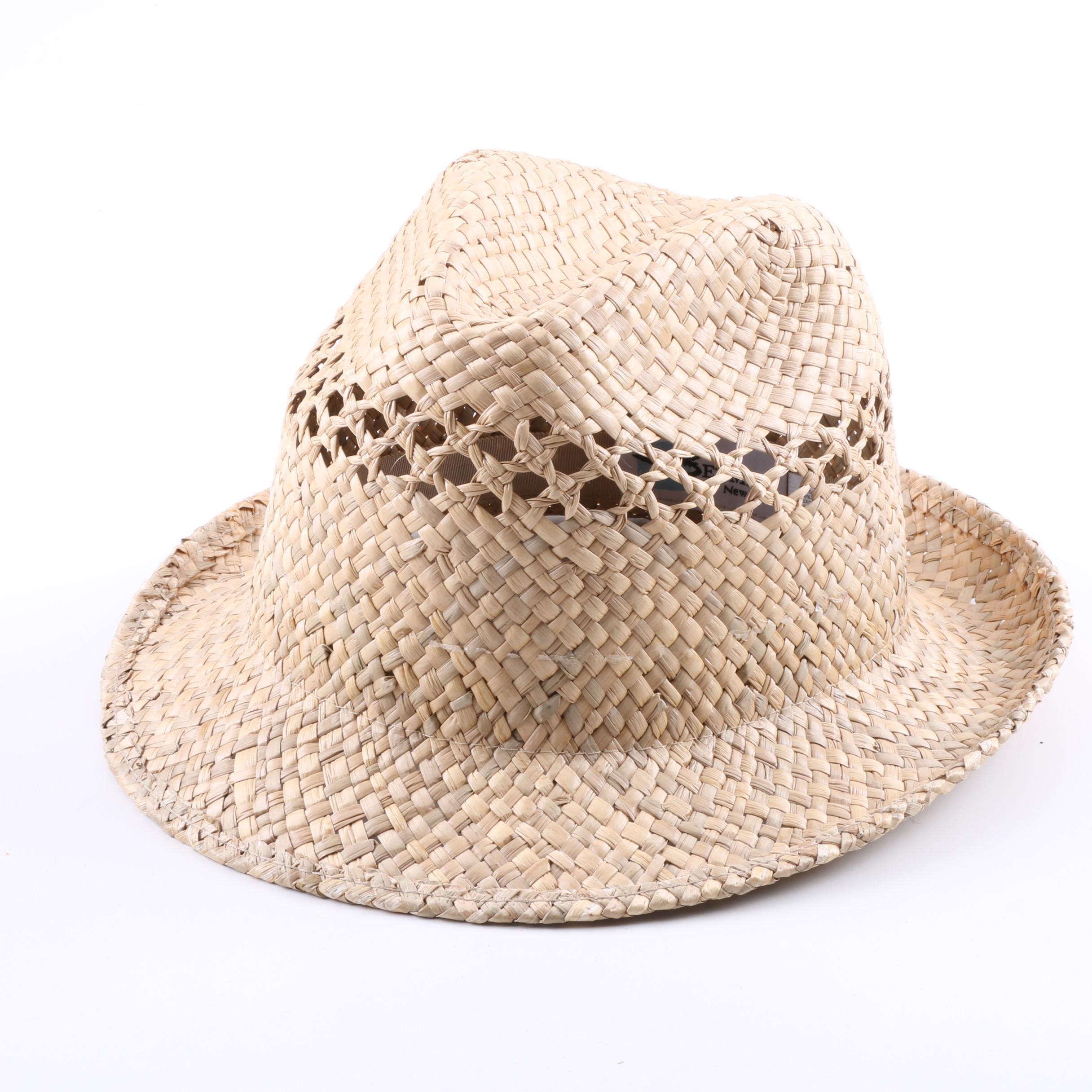Men's Woven Straw Fedoras