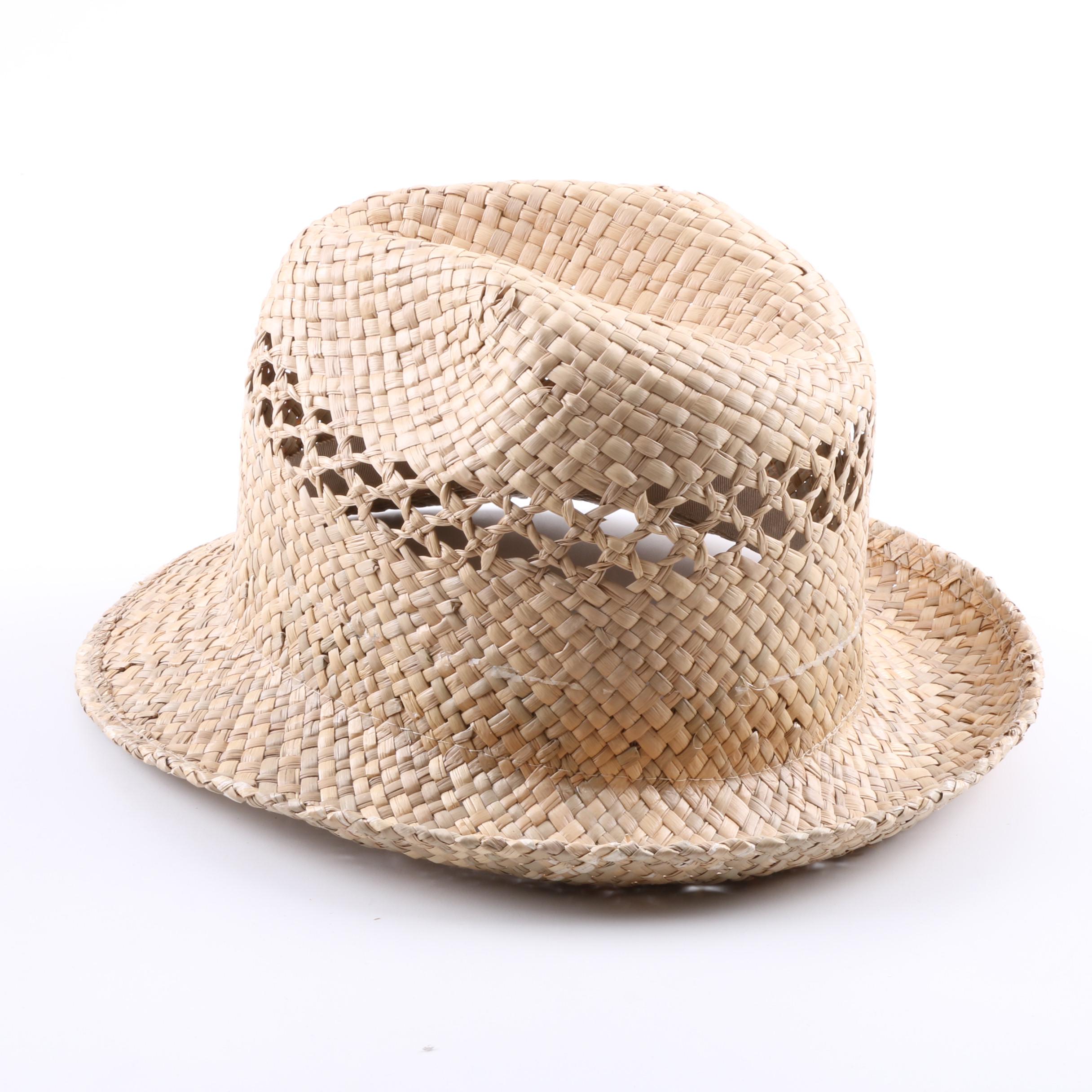 Men's Woven Straw Fedoras