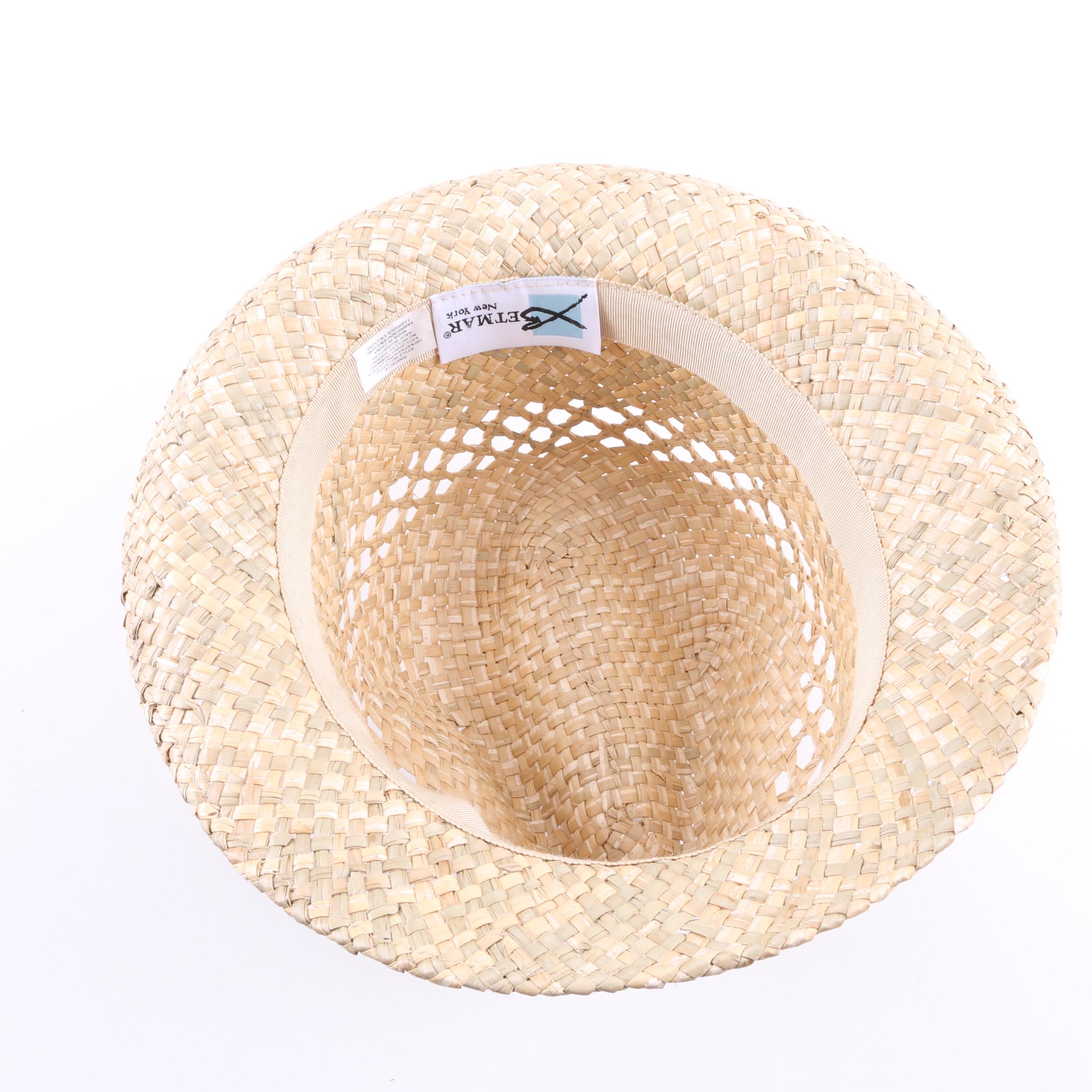 Men's Woven Straw Fedoras