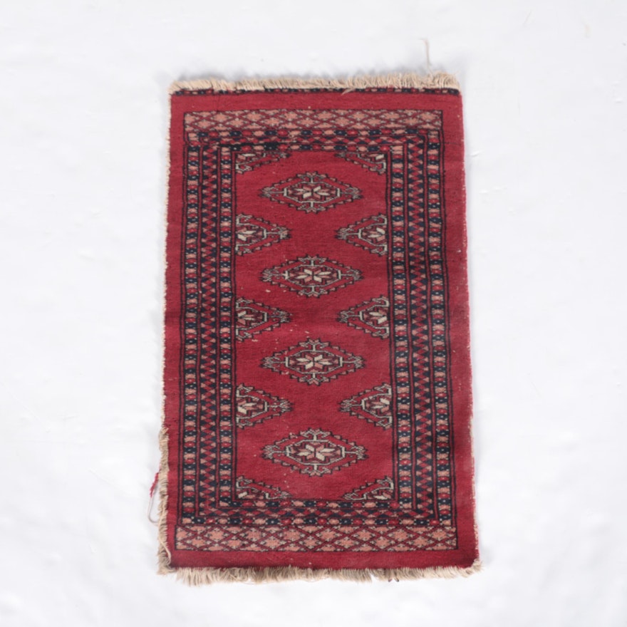 Hand-Knotted Tekke Bokhara Wool Accent Rug