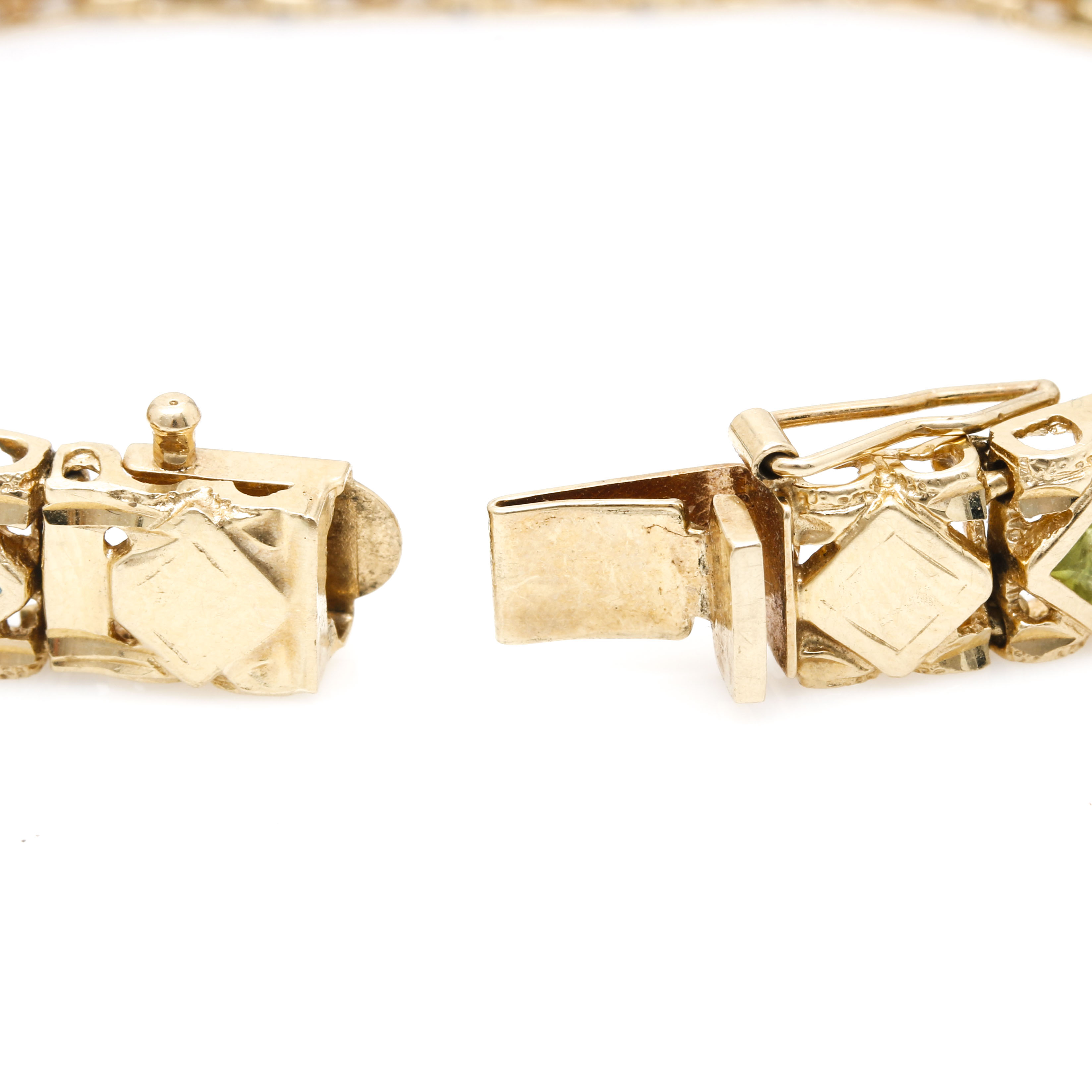 14K Yellow Gold Gemstone Bracelet