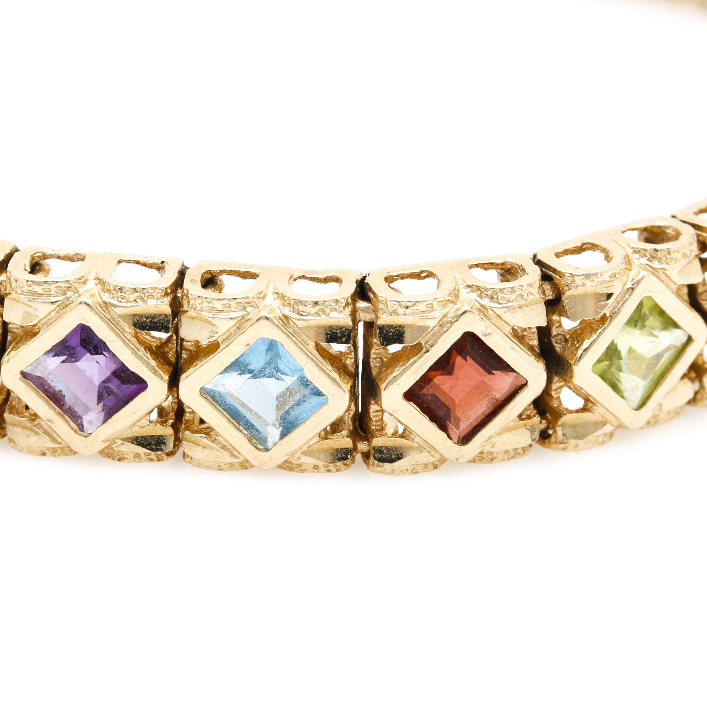 14K Yellow Gold Gemstone Bracelet
