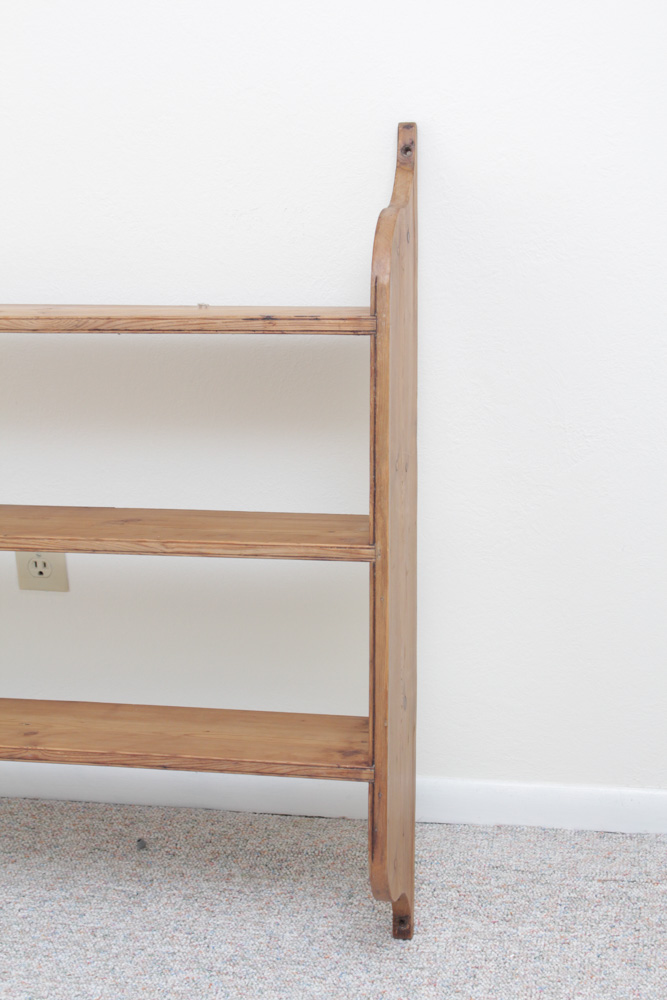 Antique Pine Wall Shelf