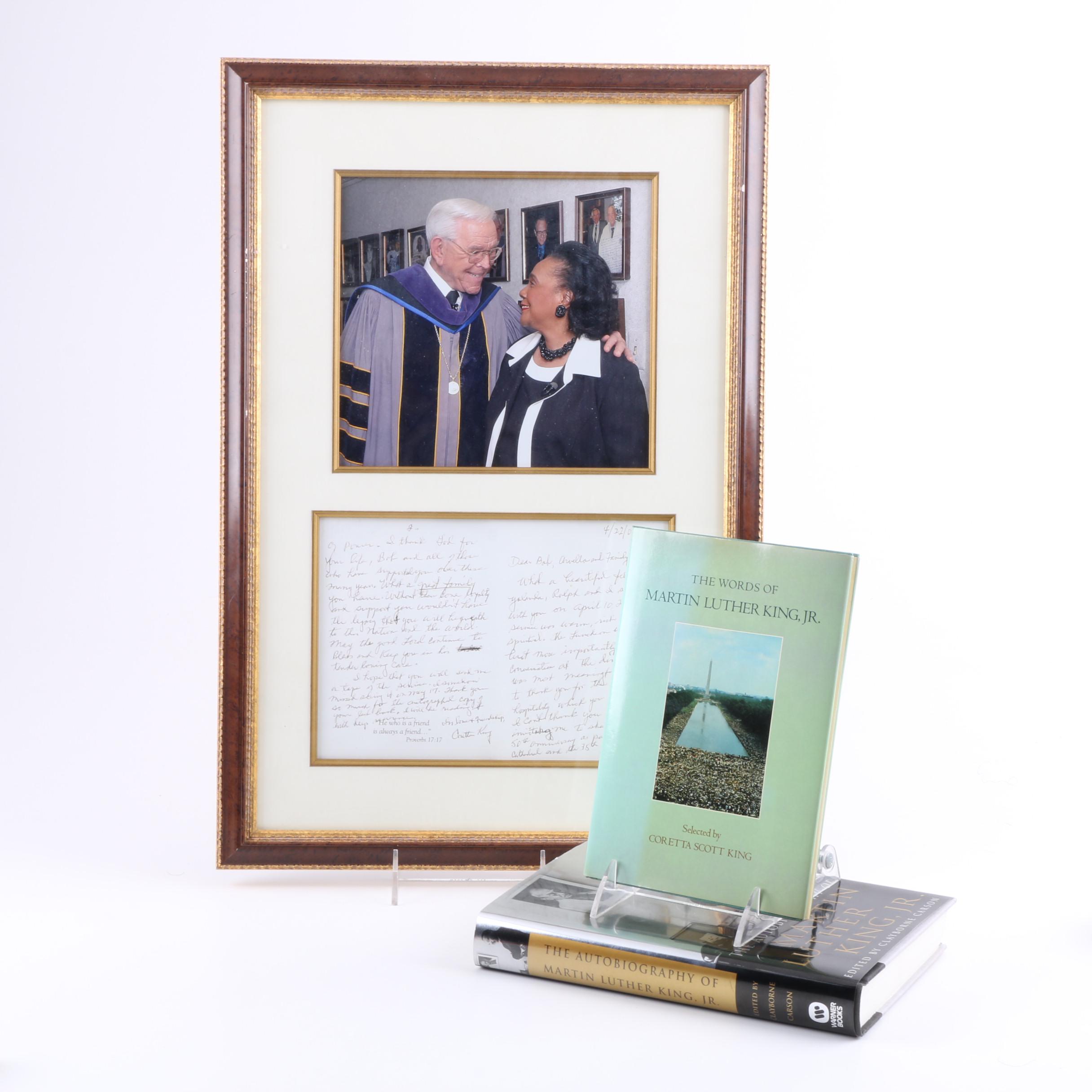 Coretta Scott King Ephemera and Inscribed Book