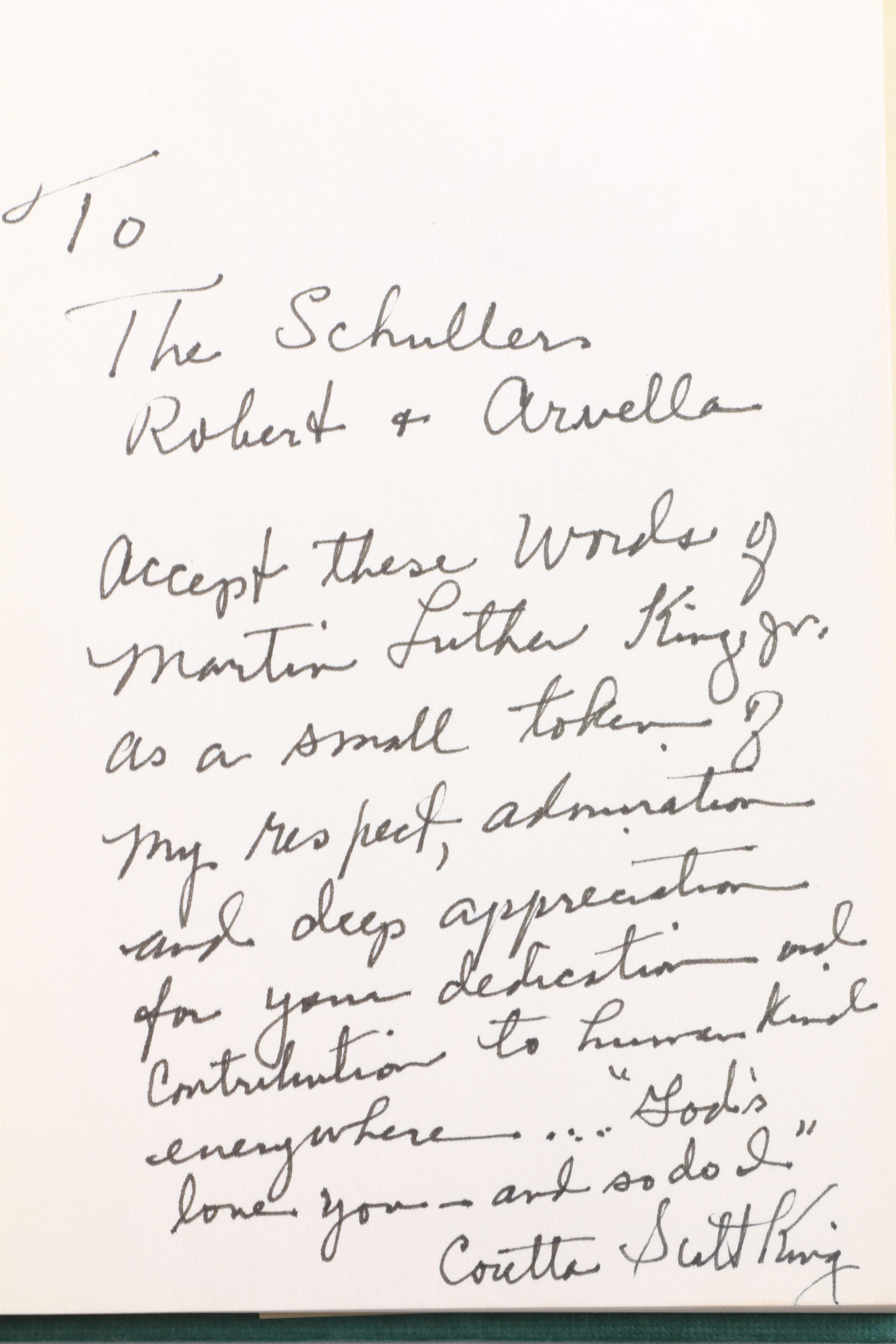 Coretta Scott King Ephemera and Inscribed Book