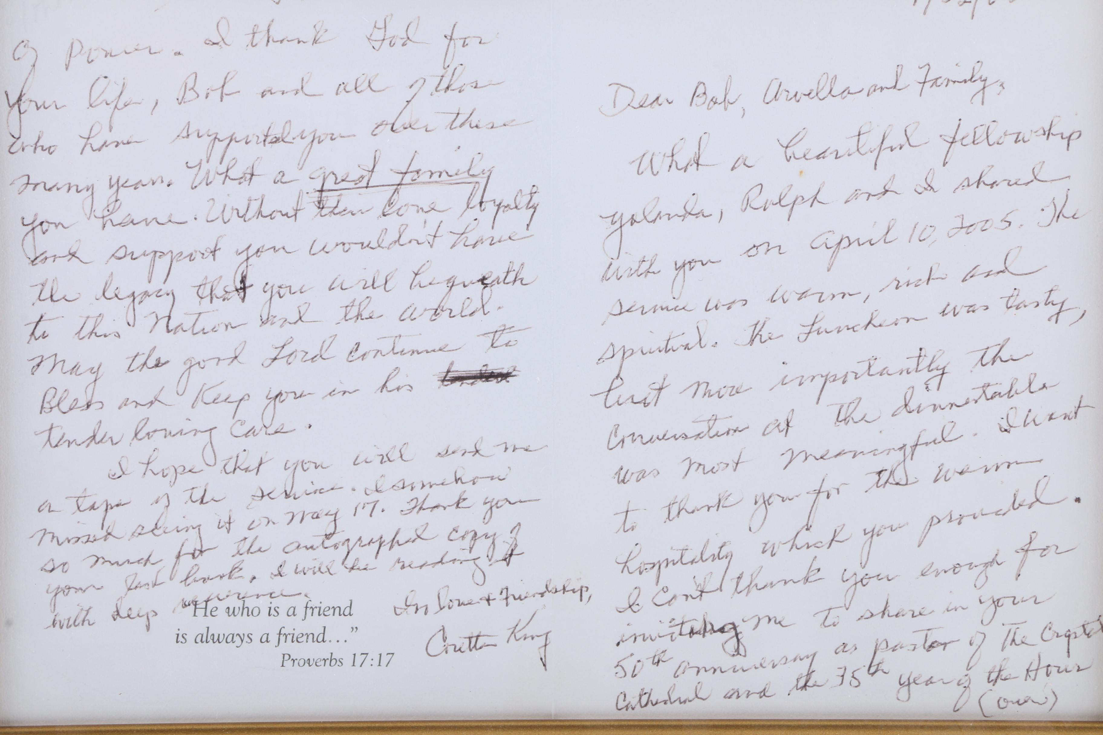 Coretta Scott King Ephemera and Inscribed Book