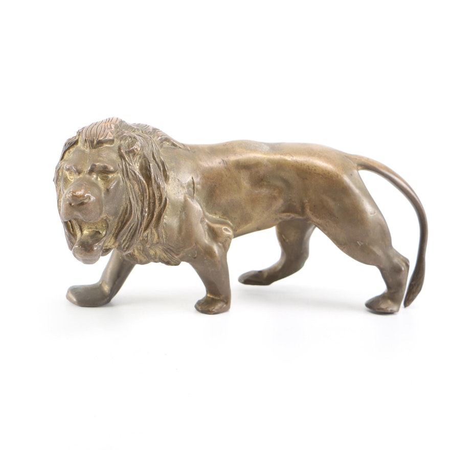 Brass Lion Figurine