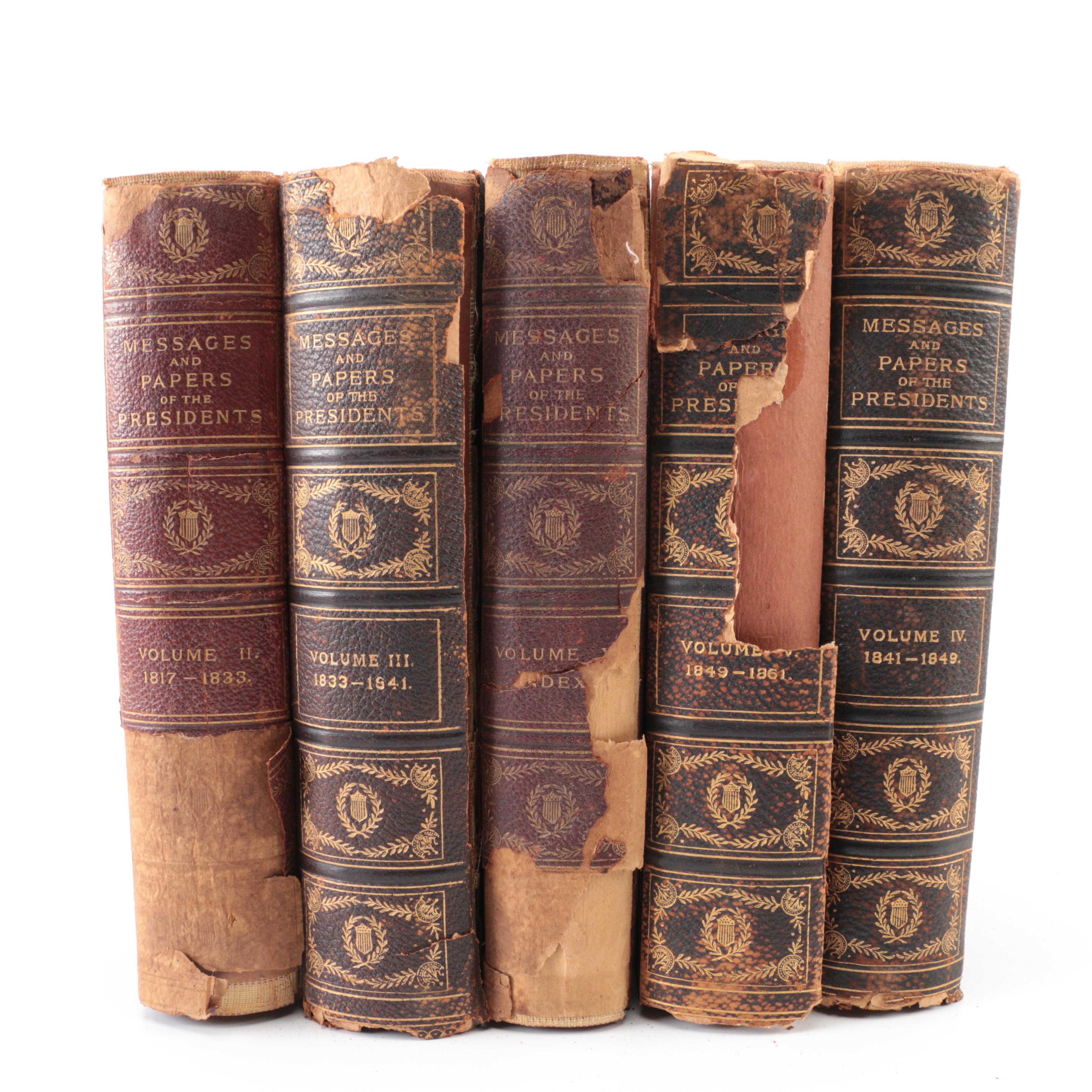 1902 Five -Volume "Messages and Papers of the Presidents" by James D. Richardson