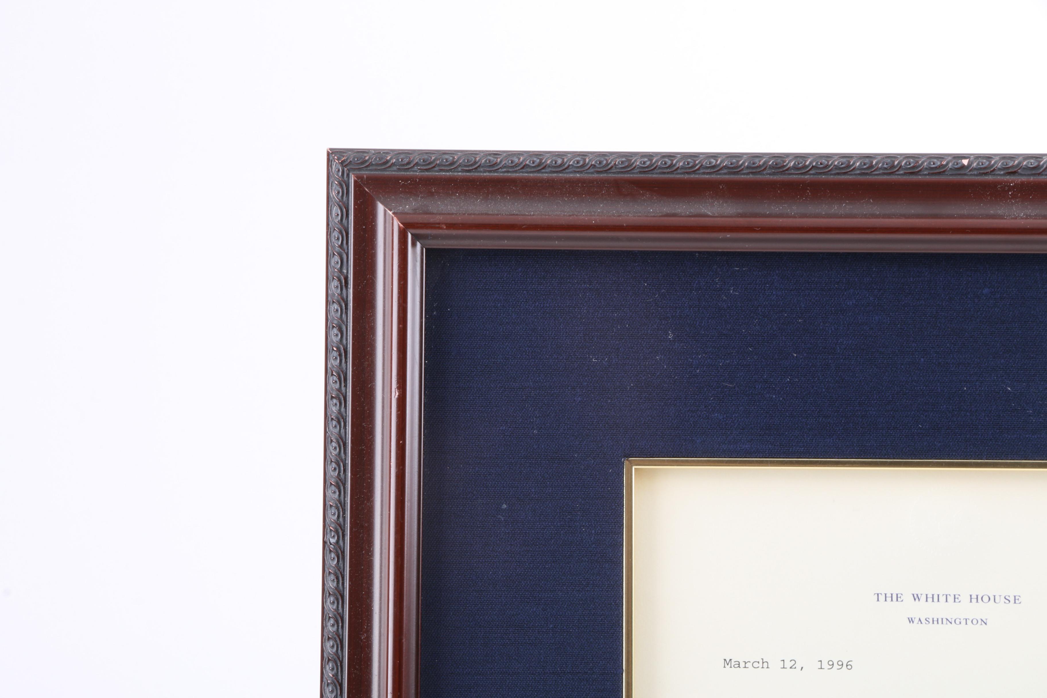 Signed Letter and "Between Hope and History" by Bill Clinton