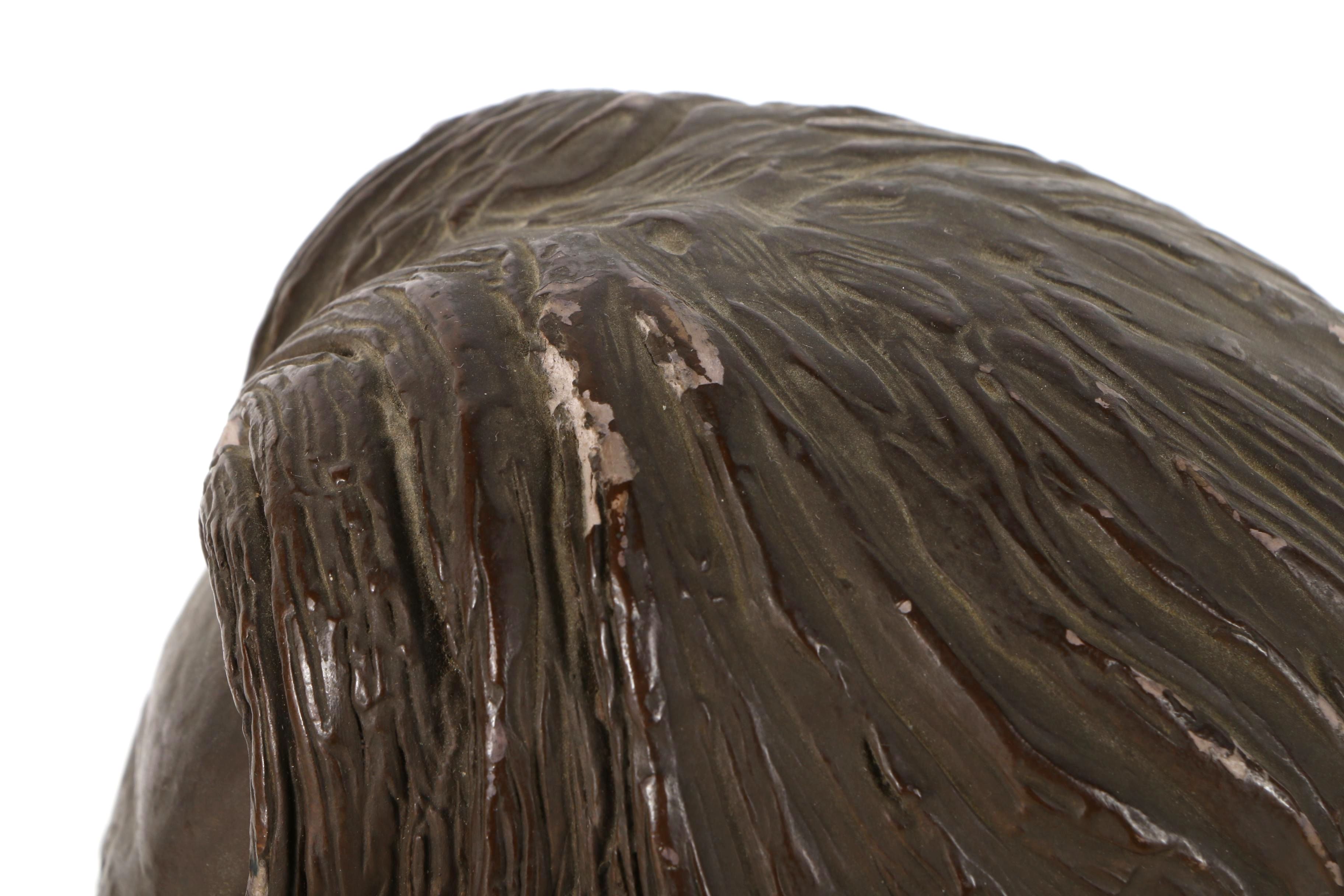 Leo Cherne Reproduction Plaster Cast with Bronze Finish Bust of Albert Schweitzer