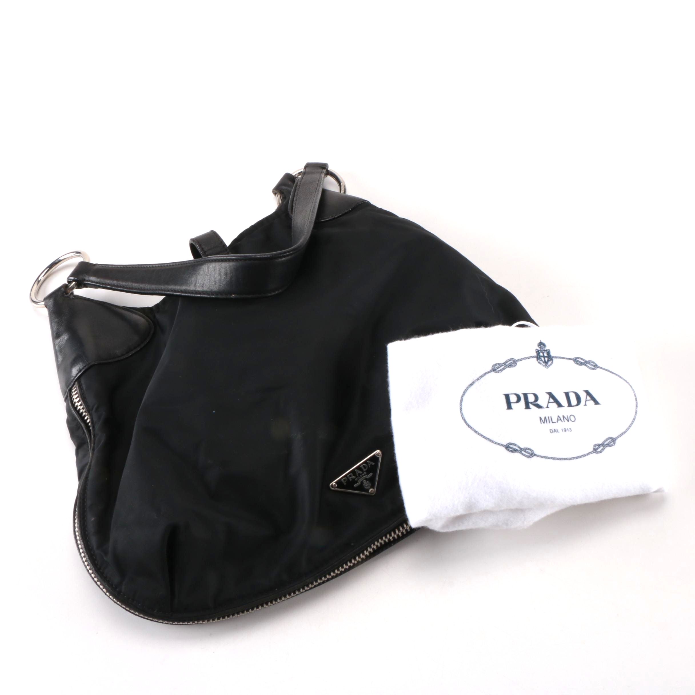 Prada Black Nylon Handbag