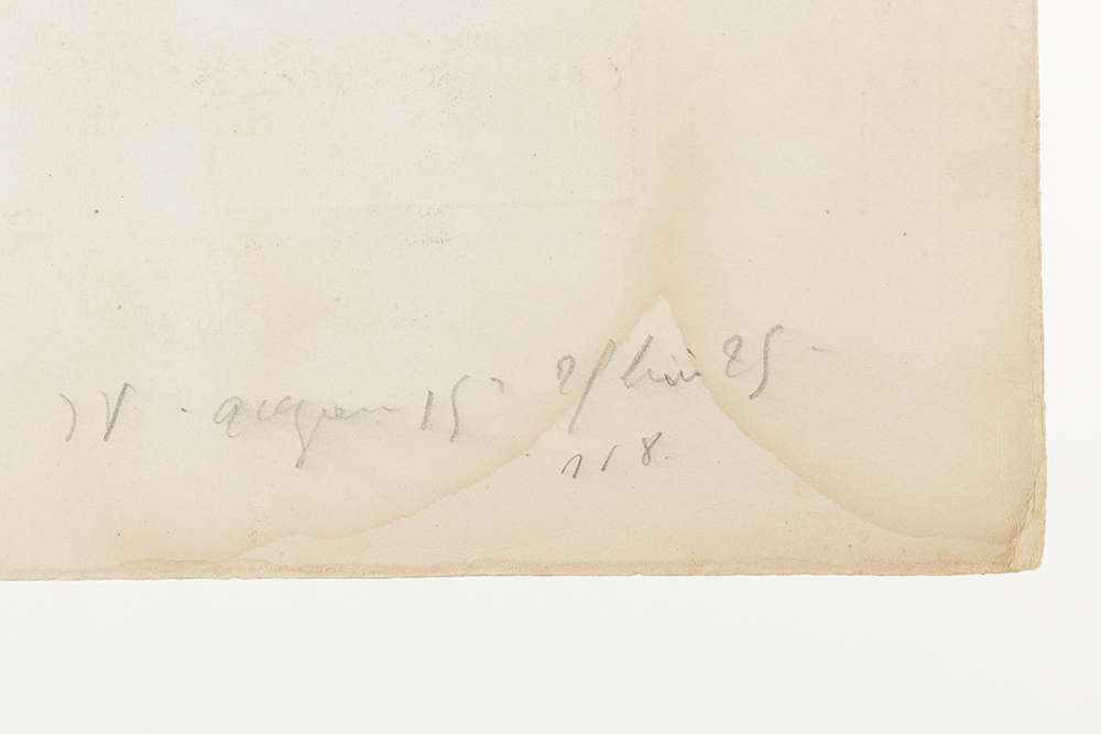 V.D. Velde Signed Etching on Paper "Den Haag Vredespaleis"