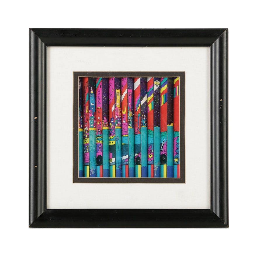 Limited Edition Giclée Agamograph  on Paper of Cityscape