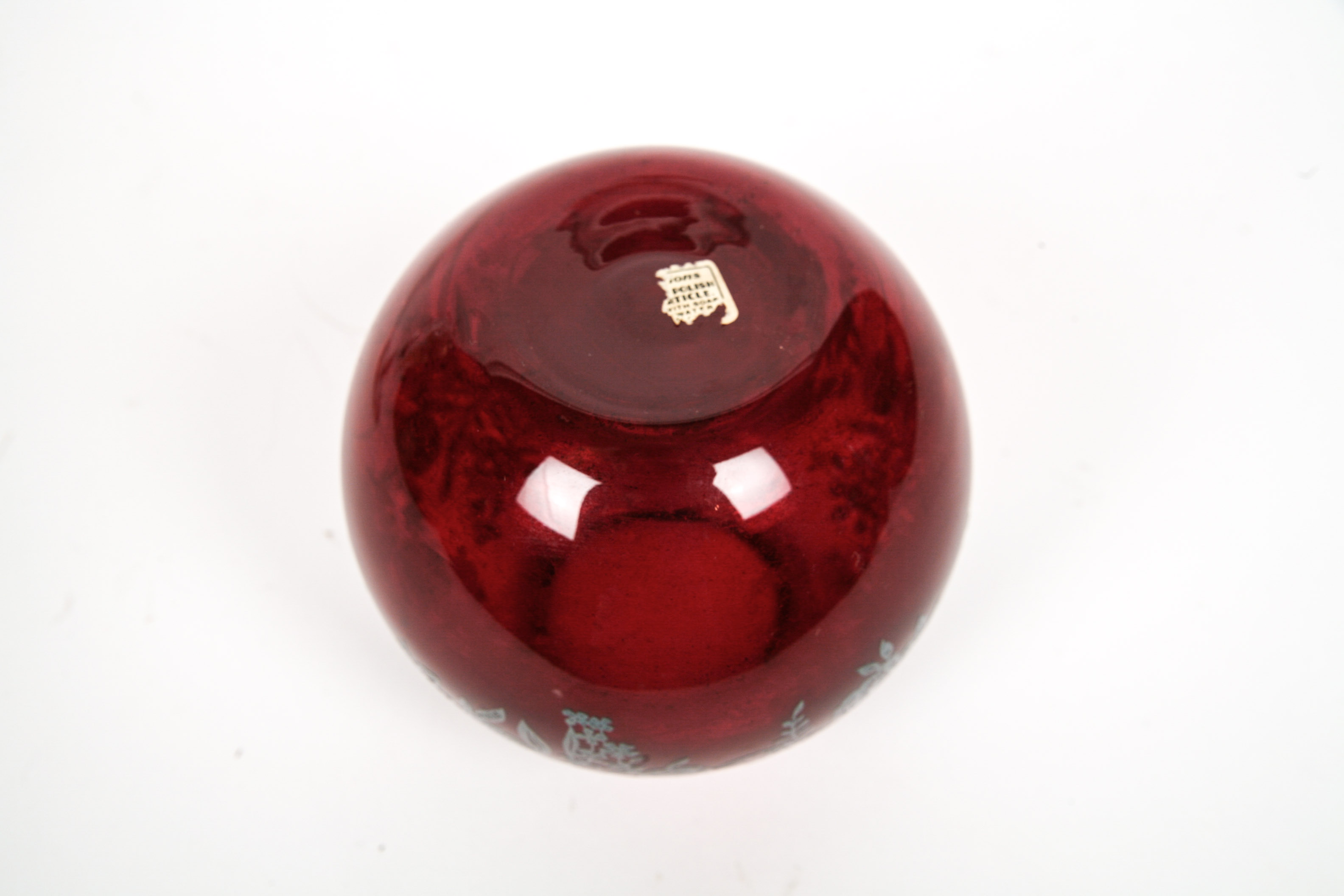 Pair of Floral Glass Vases