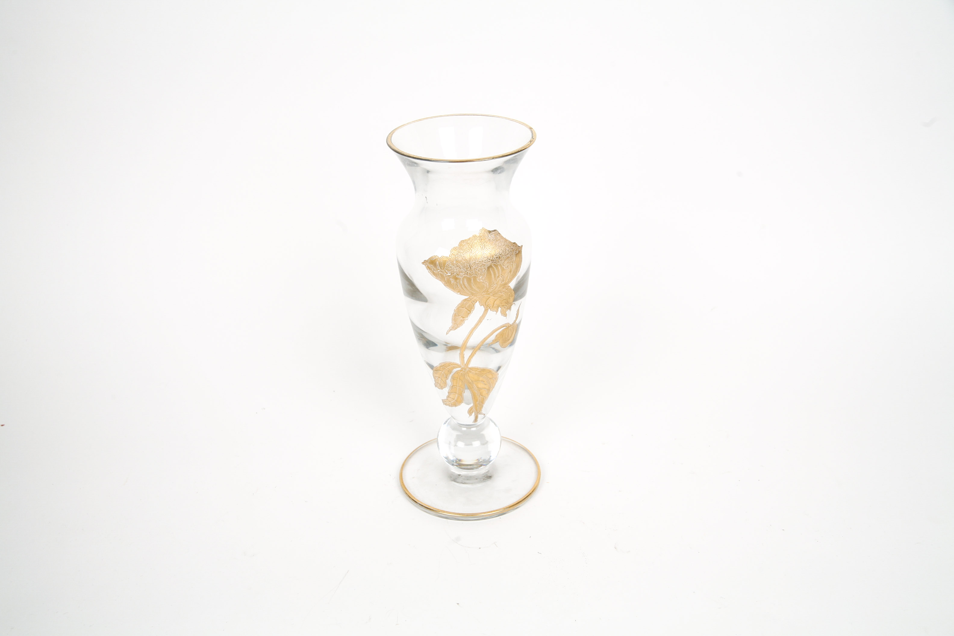 Pair of Floral Glass Vases