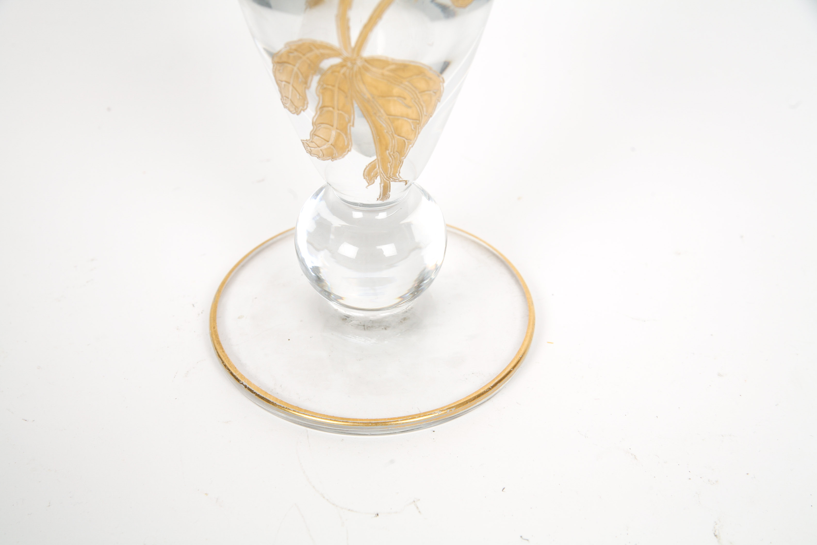 Pair of Floral Glass Vases