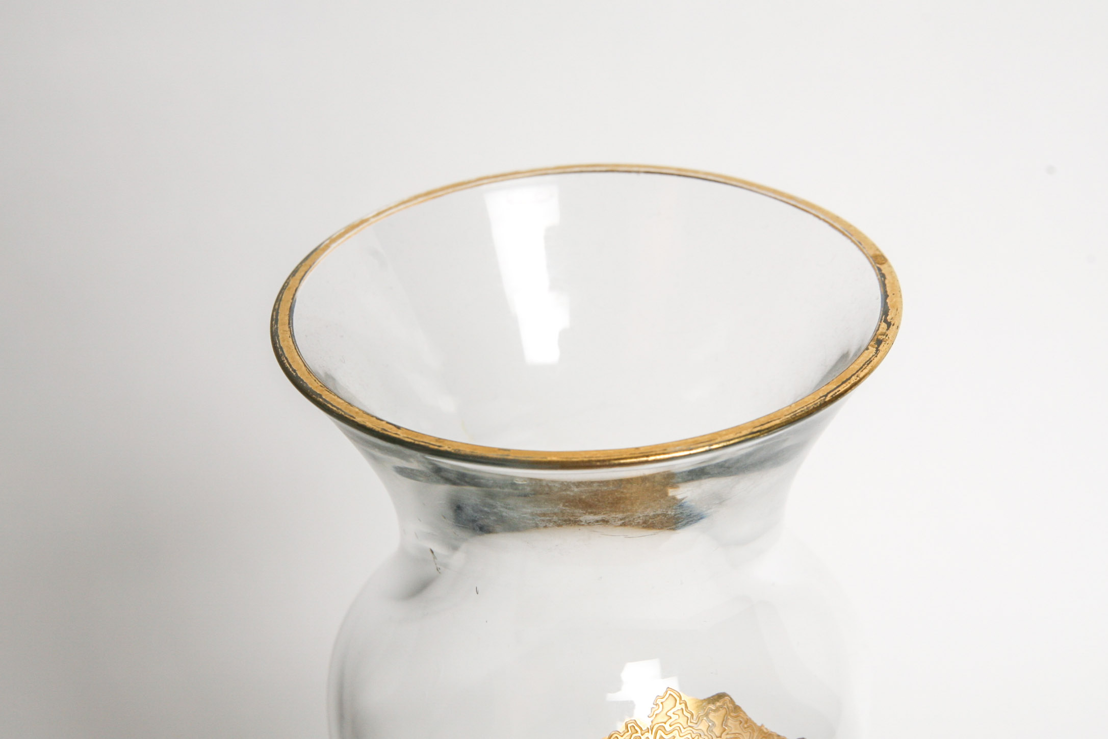 Pair of Floral Glass Vases