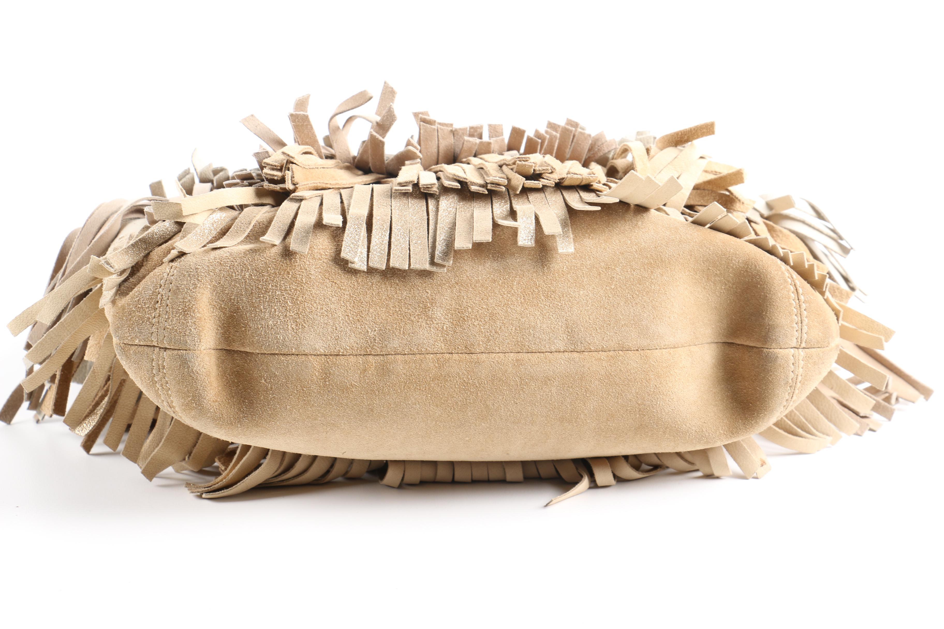 Coach Suede Fringe Tote Handbag