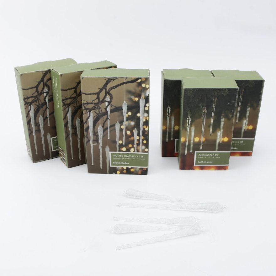Smith & Hawken Glass Icicle Sets